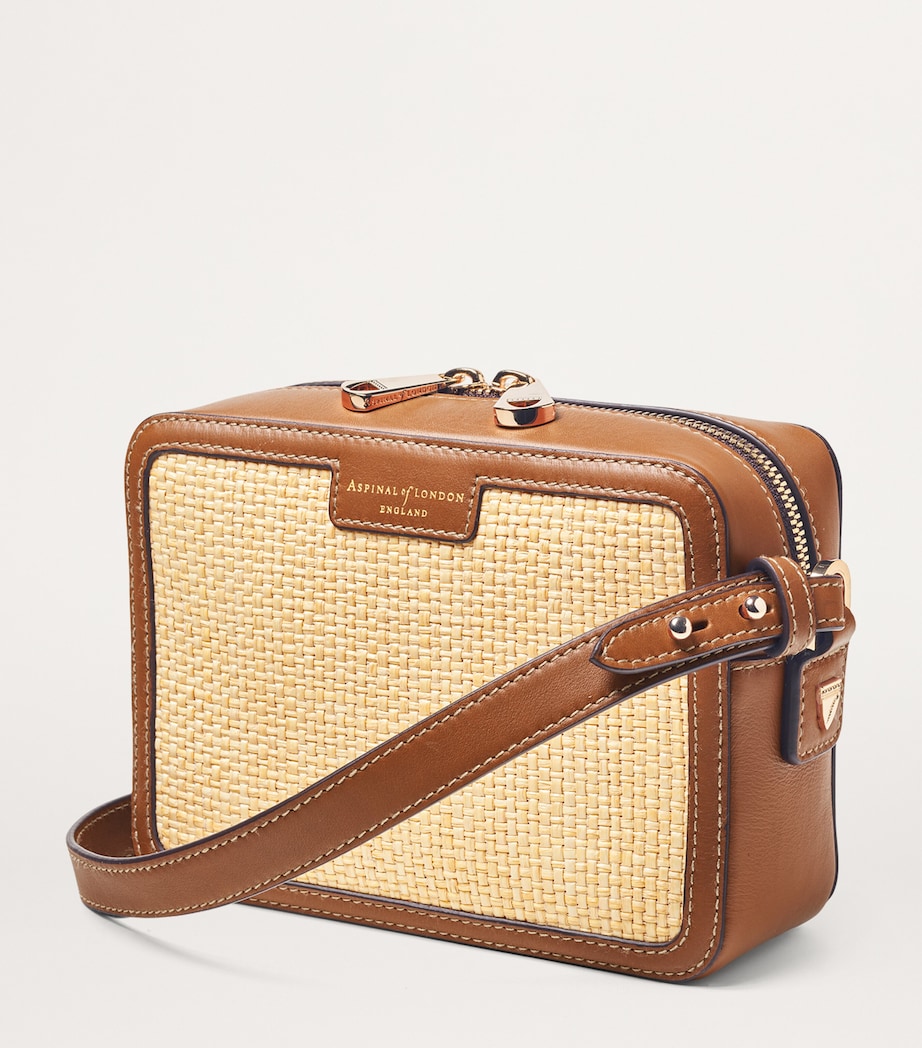 Leather Woven Camera Bag NEUTRAL Image 3
