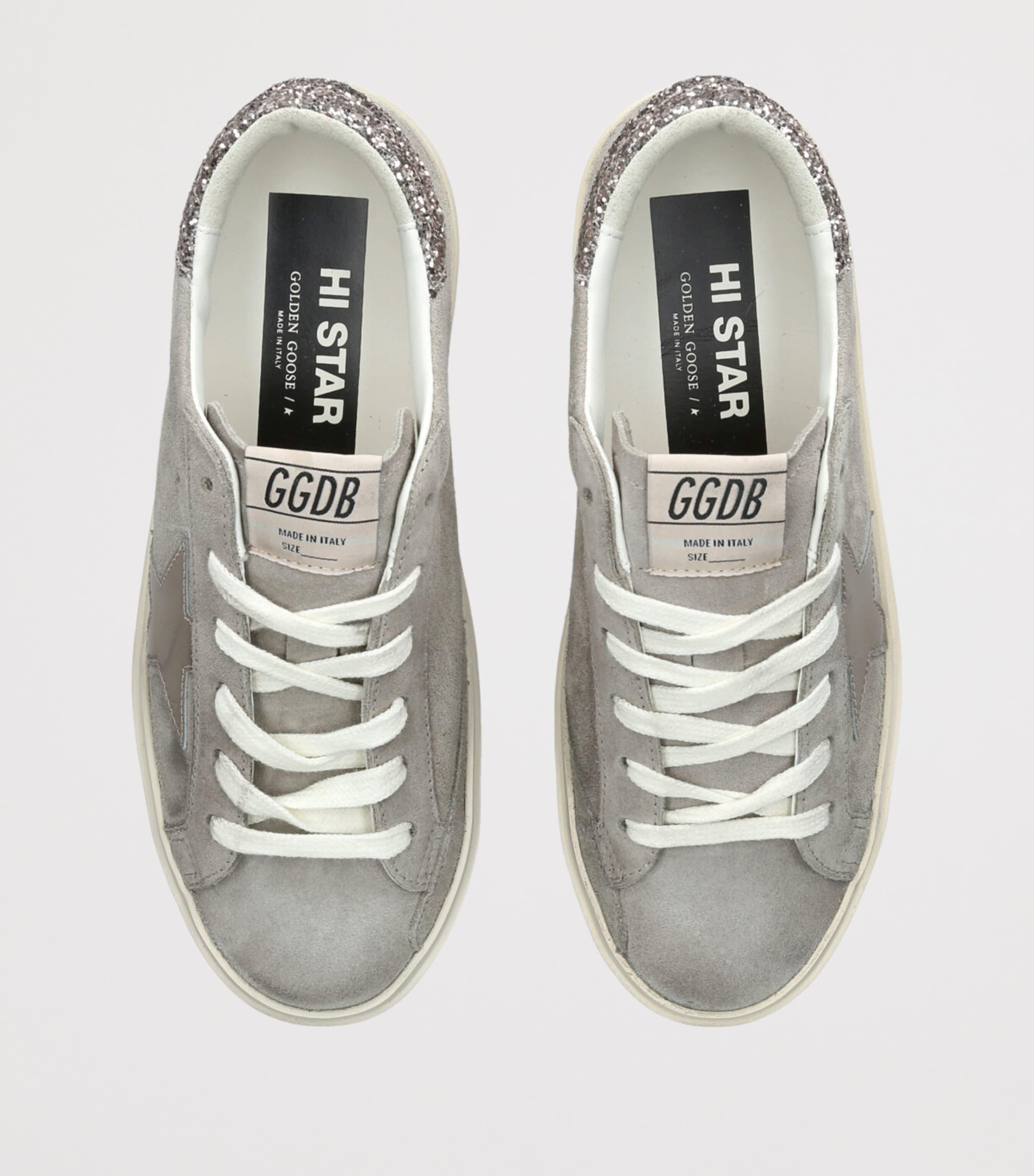 Golden Goose Suede Hi Star Sneakers Silver Com Image 4