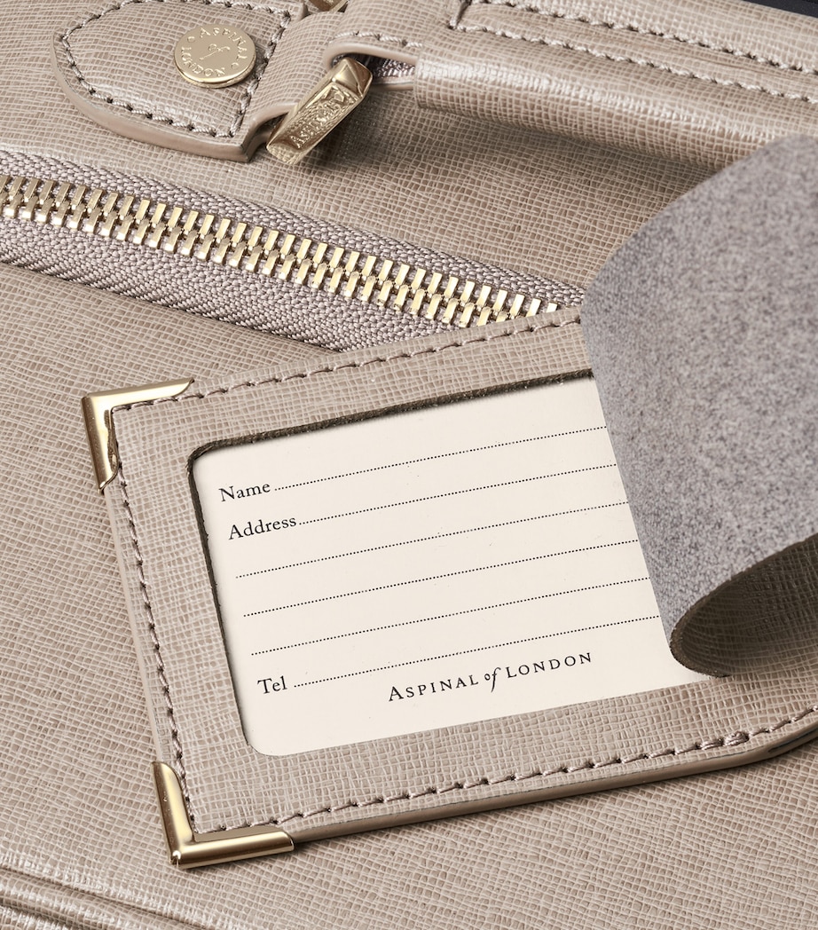 Leather Cabin Suitcase TAUPE Image 8