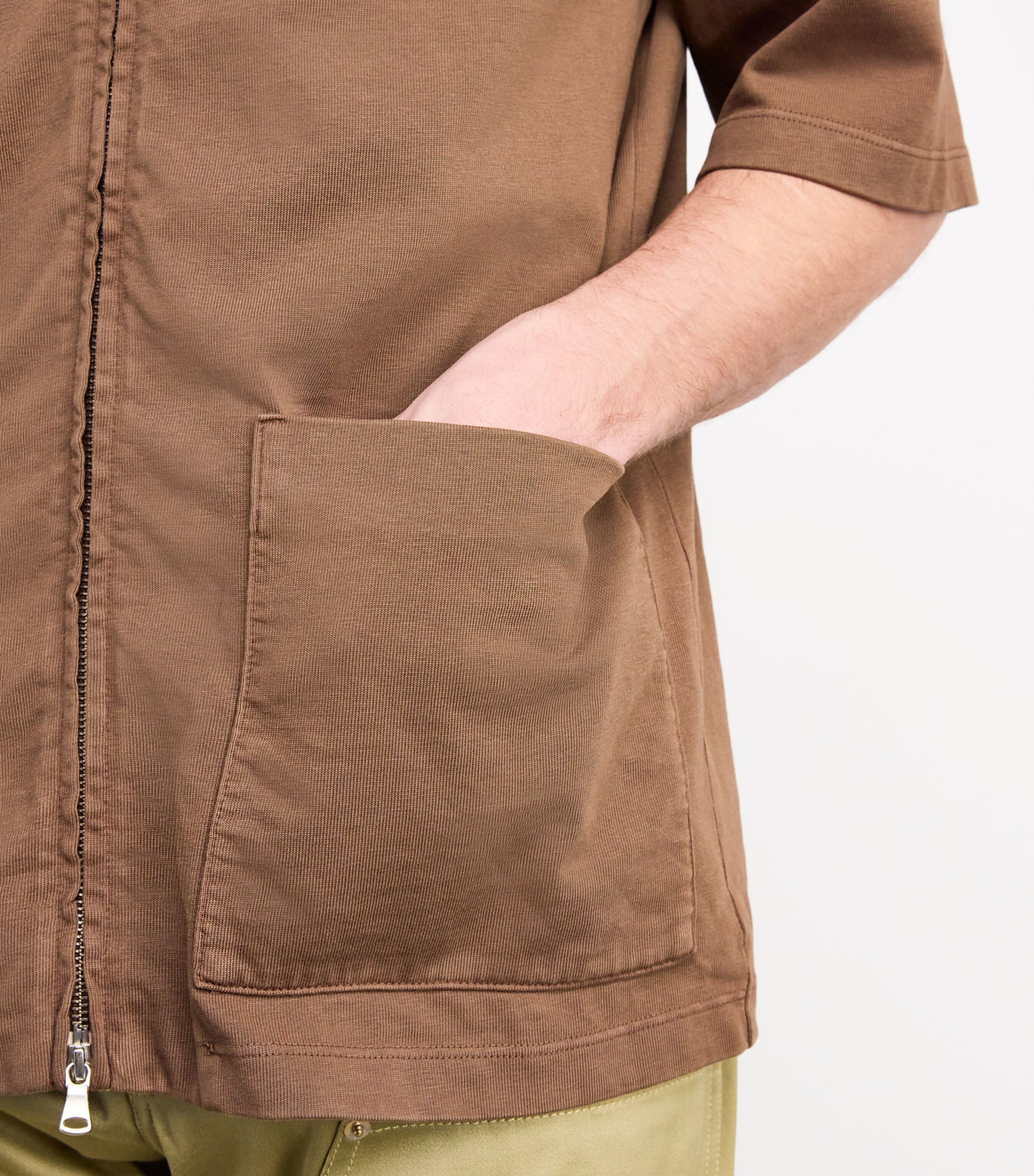 Cotton Zip-Up Overshirt 260 NOCE Image 6