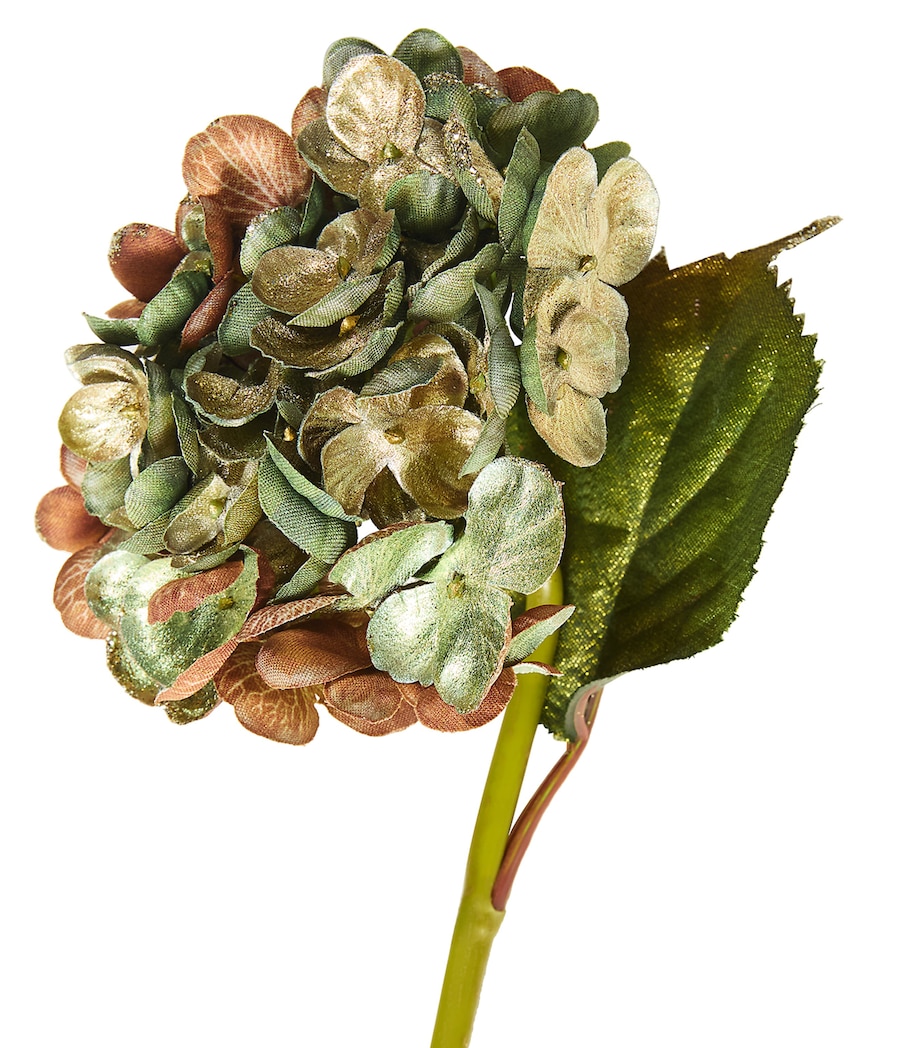 Metal Hydrangea Stem Decoration (49cm) GRN/GLD/COP Image 2