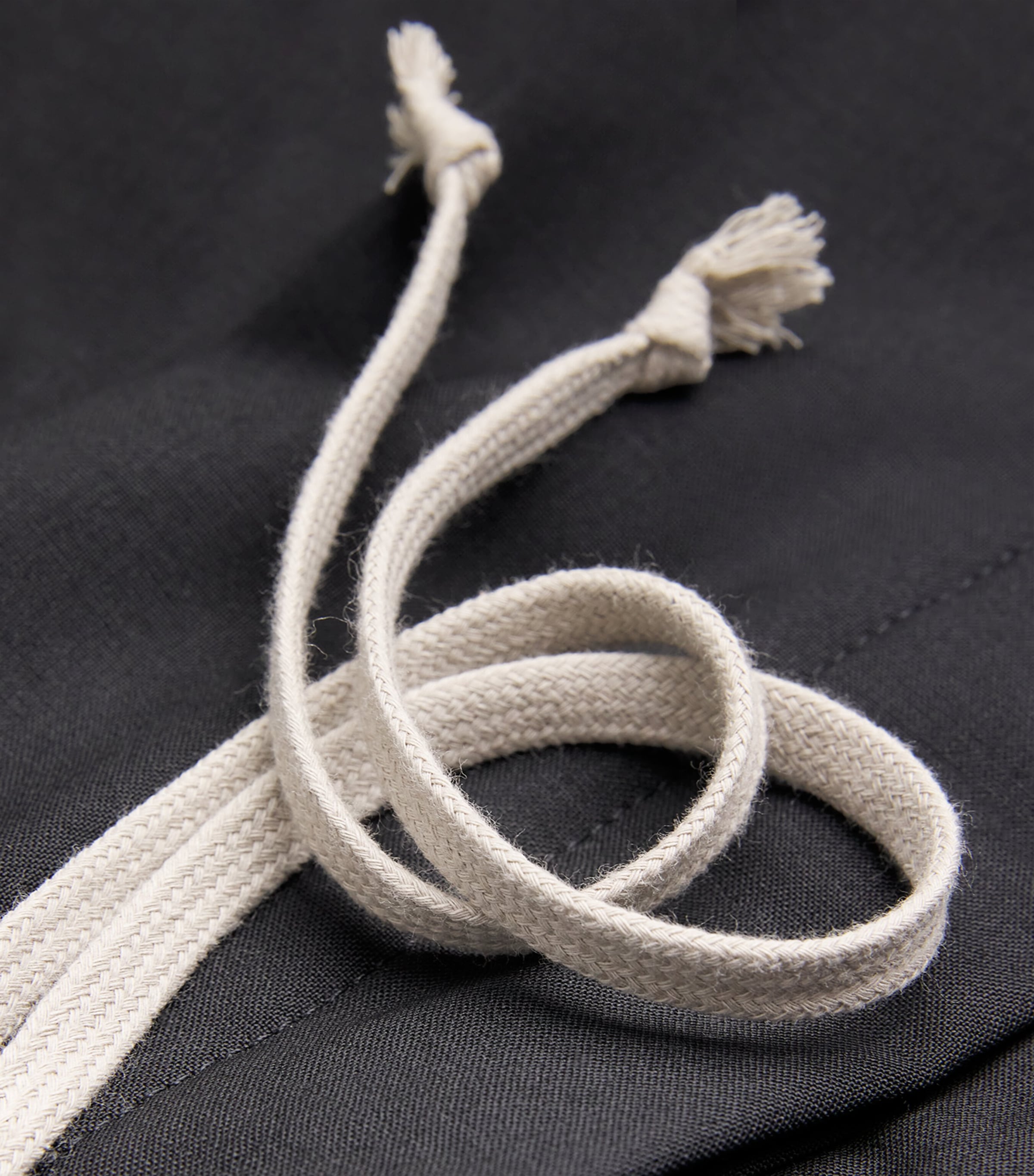 Stretch-Wool Drawstring Trousers BLACK Image 5