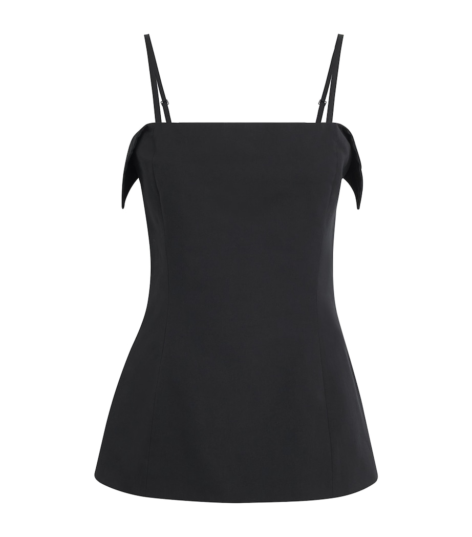 FFORME Womens Cotton-Silk Sola Bustier Top Black Image 1