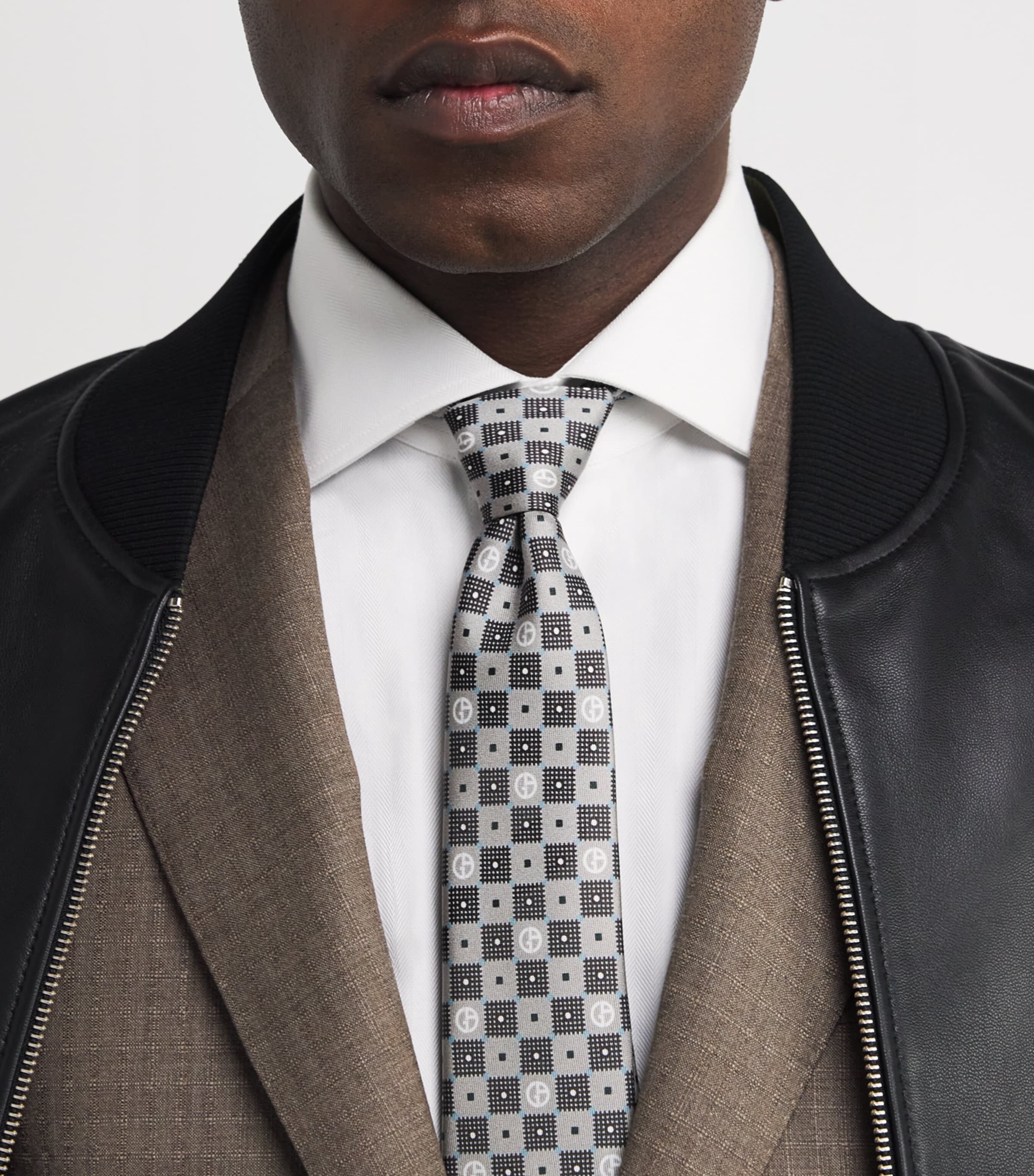 Silk Hatch Embroidery Tie F8044 Image 2