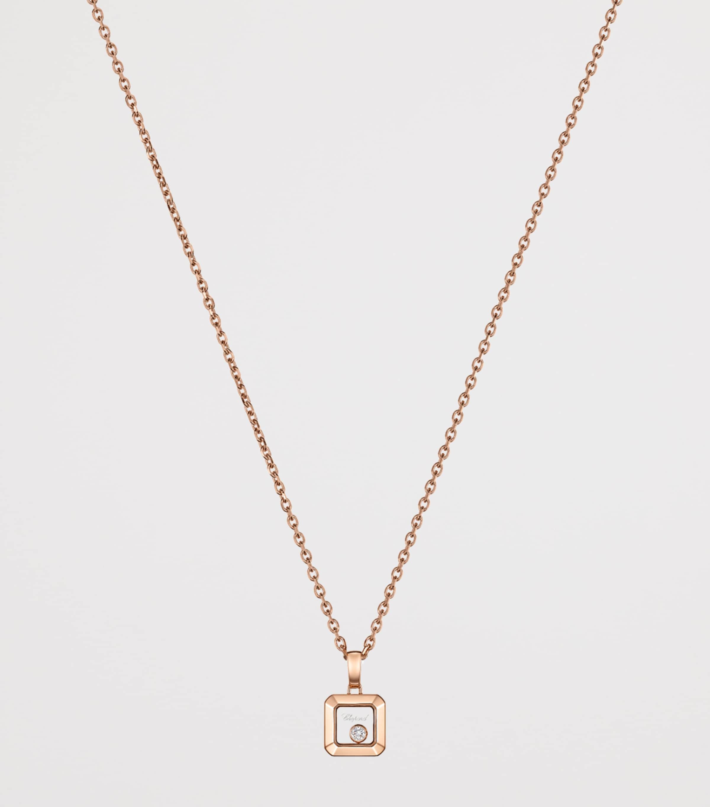 Rose Gold and Diamond Happy Diamonds Icons Pendant Necklace 18K ROSE GOLD Image 2