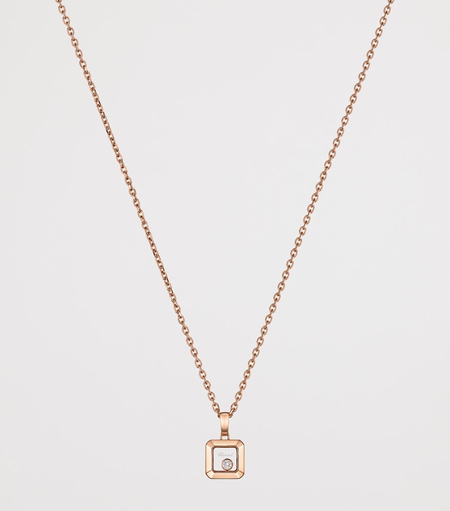 Rose Gold and Diamond Happy Diamonds Icons Pendant Necklace 18K ROSE GOLD Image 2