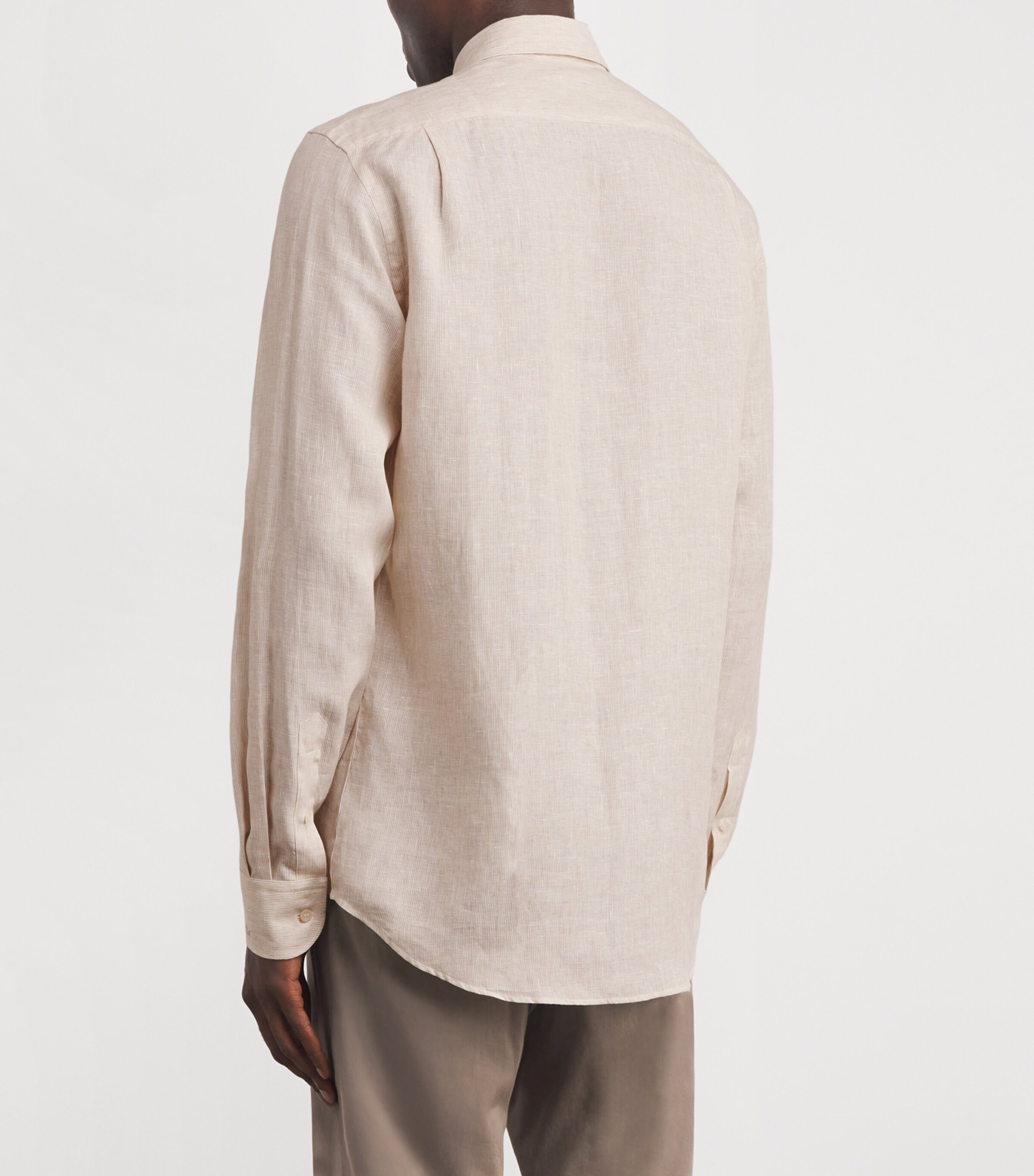 Linen Stripe Shirt VH8 STIP WHITE BEIGE Image 4