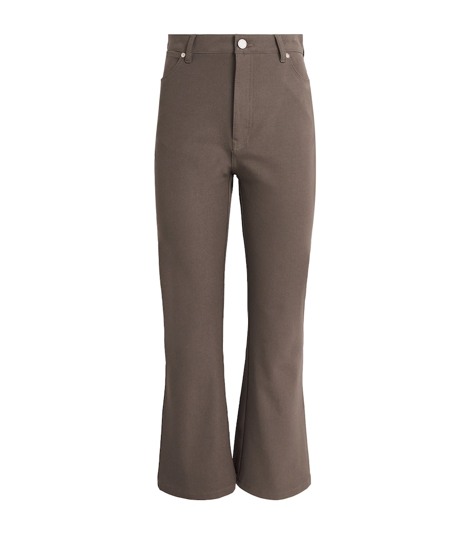 Stretch-Gabardine Duke Cropped Trousers MUSHROOM Image 1