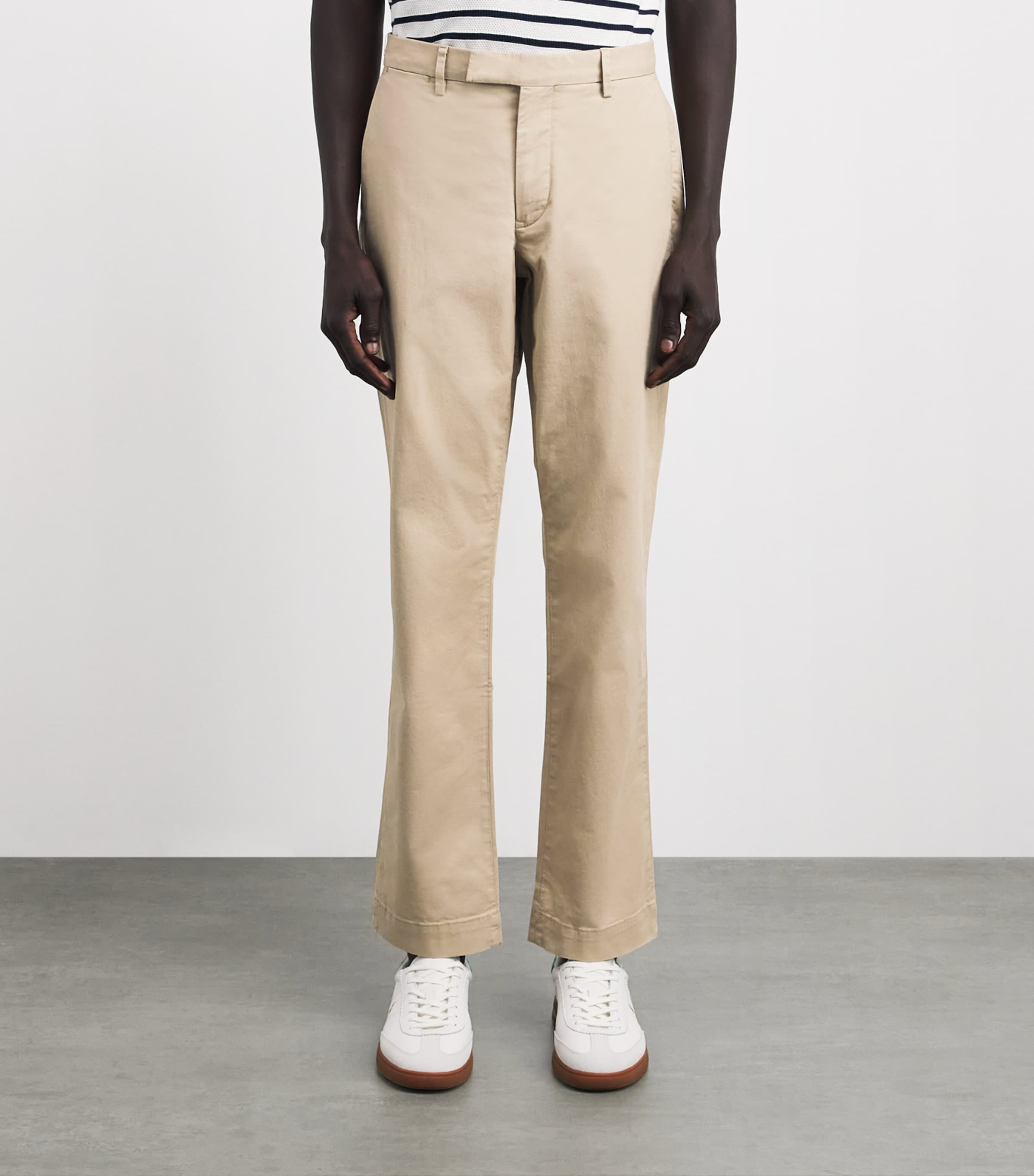 Polo Ralph Lauren Mens Stretch-Cotton Straight Chinos Beige/khaki Image 4