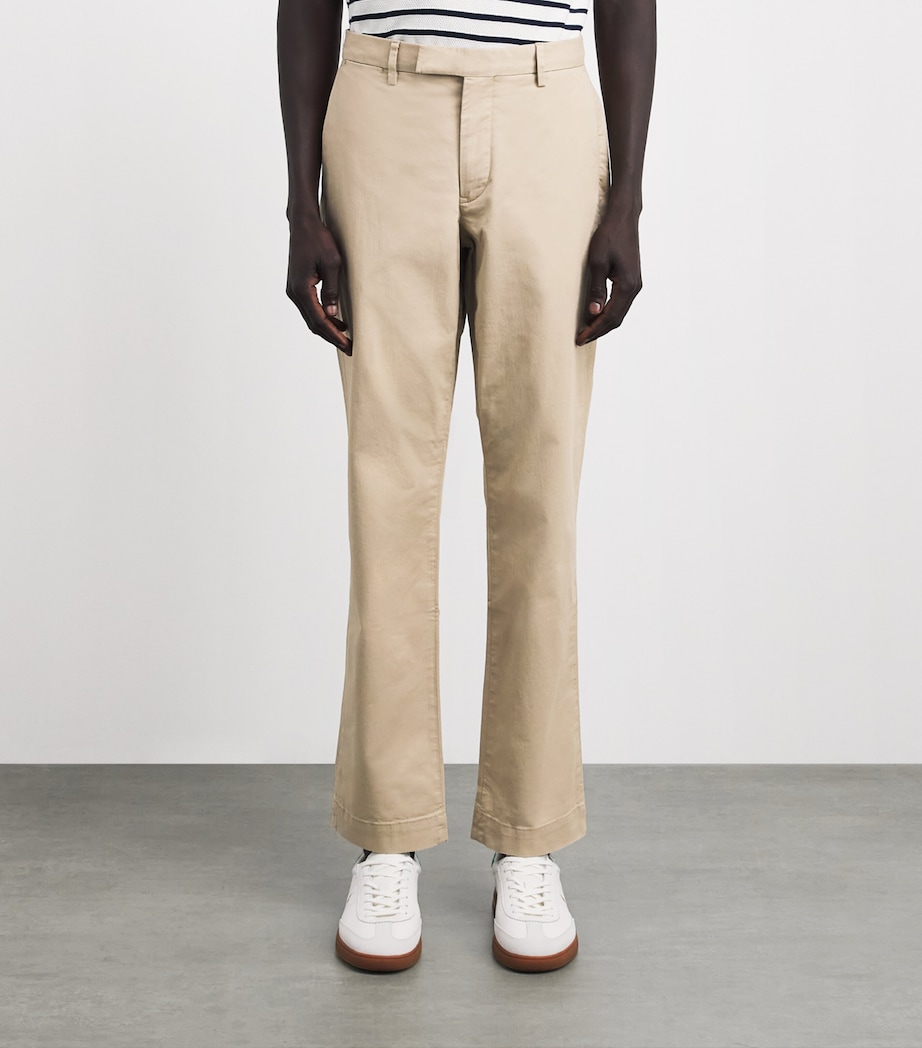 Polo Ralph Lauren Mens Stretch-Cotton Straight Chinos Beige/khaki Image 4