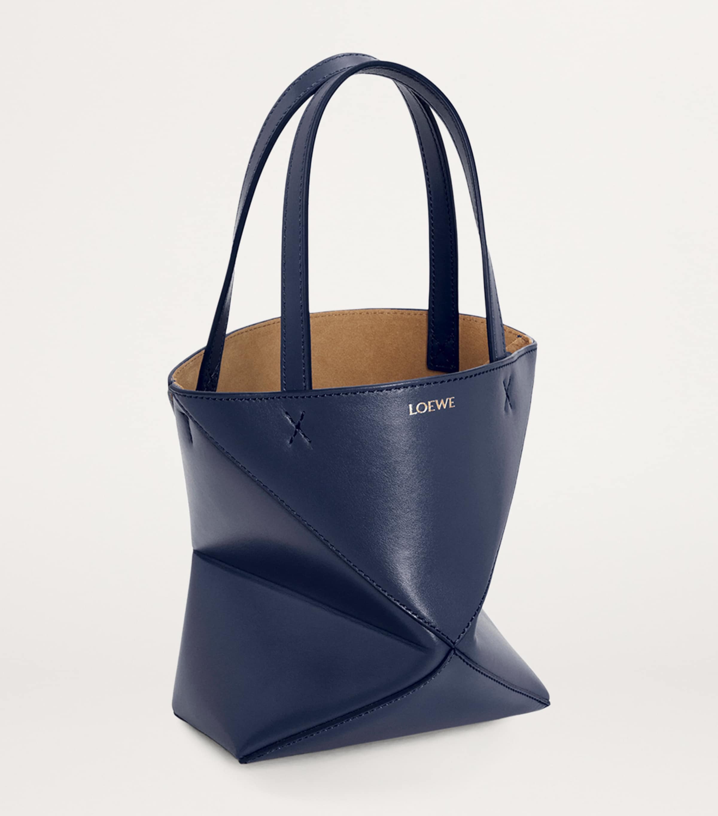 LOEWE Blue Mini Leather Puzzle Fold Tote Bag | Harrods HK
