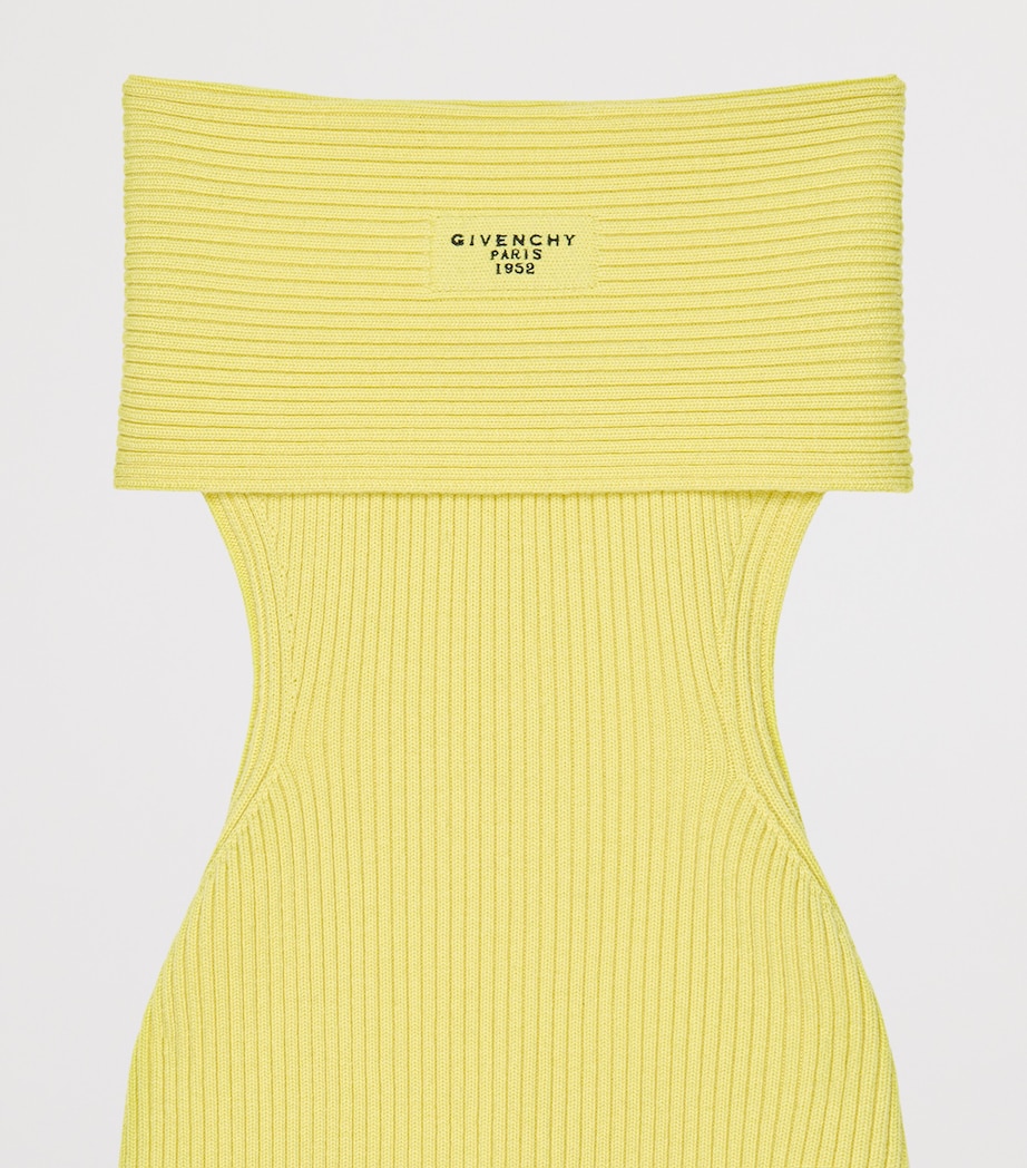 Wool-Blend Knit Mini Dress ACID YELLOW Image 4