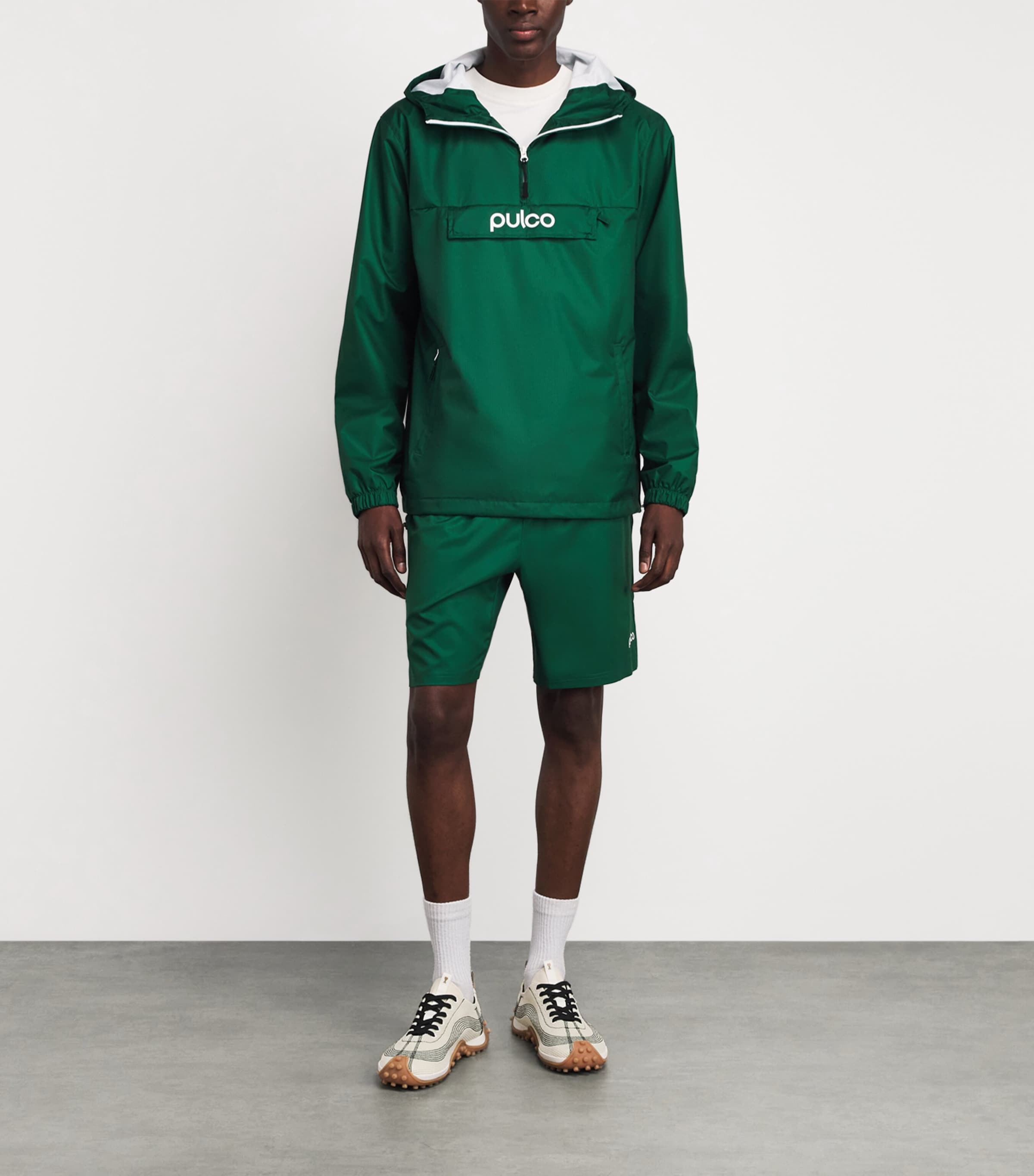 Pulco Studios Mens Water-Resistant Coaches Jacket Court Green Image 2