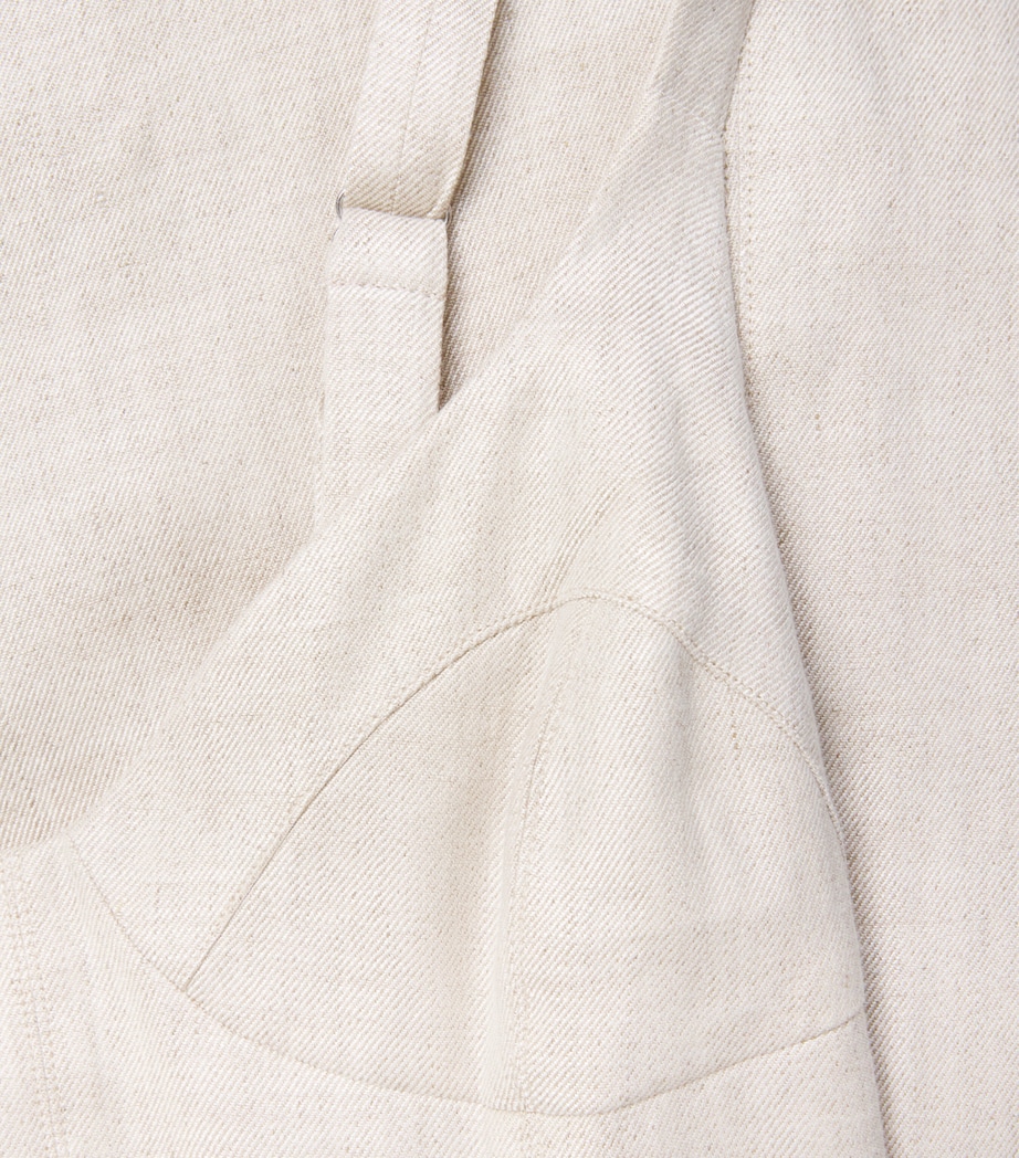 Toccin Womens Linen-Blend Arya Midi Dress Desert Image 6