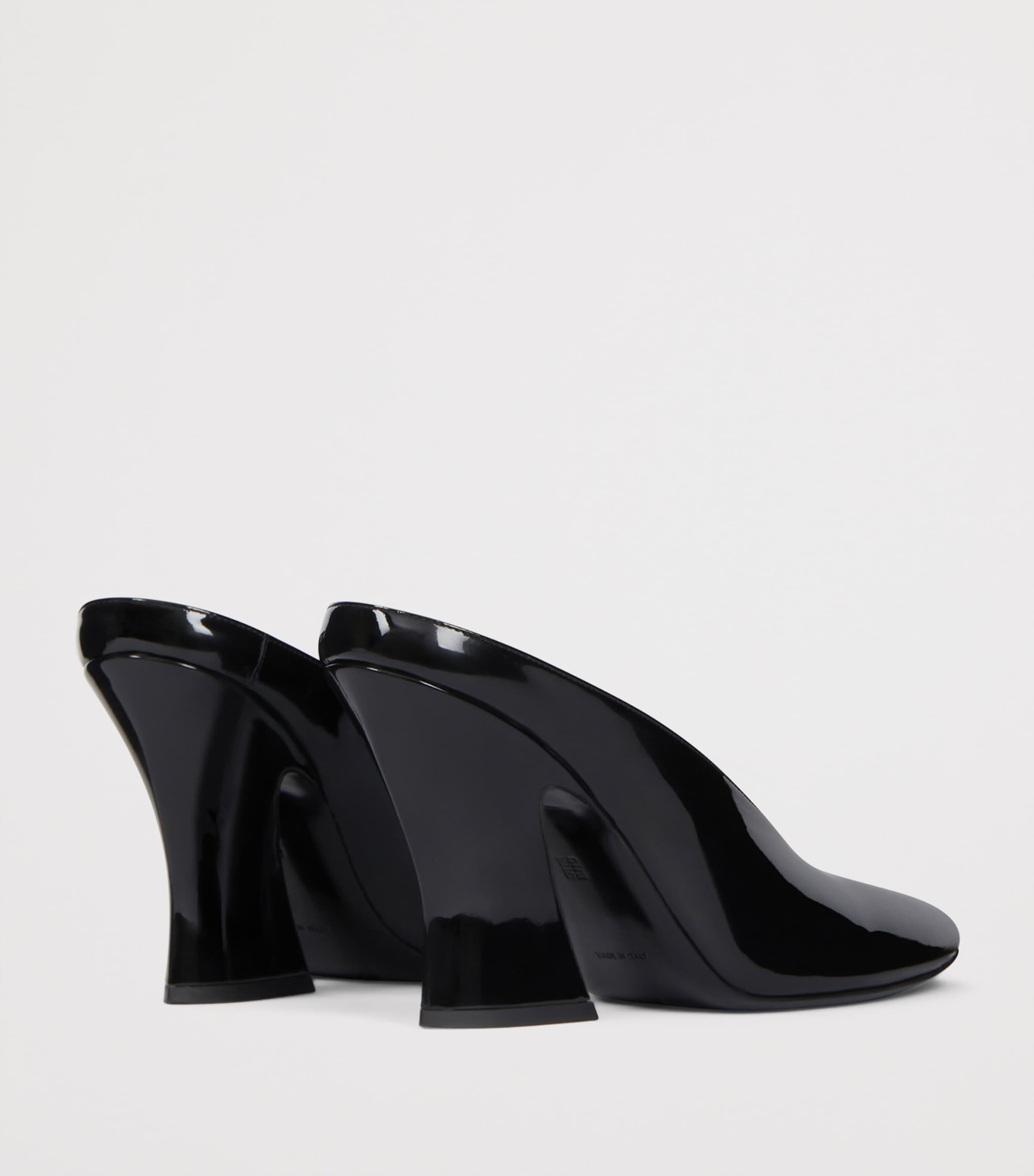 Patent Leather Sculptural Pumps 95 BLACK Image 4