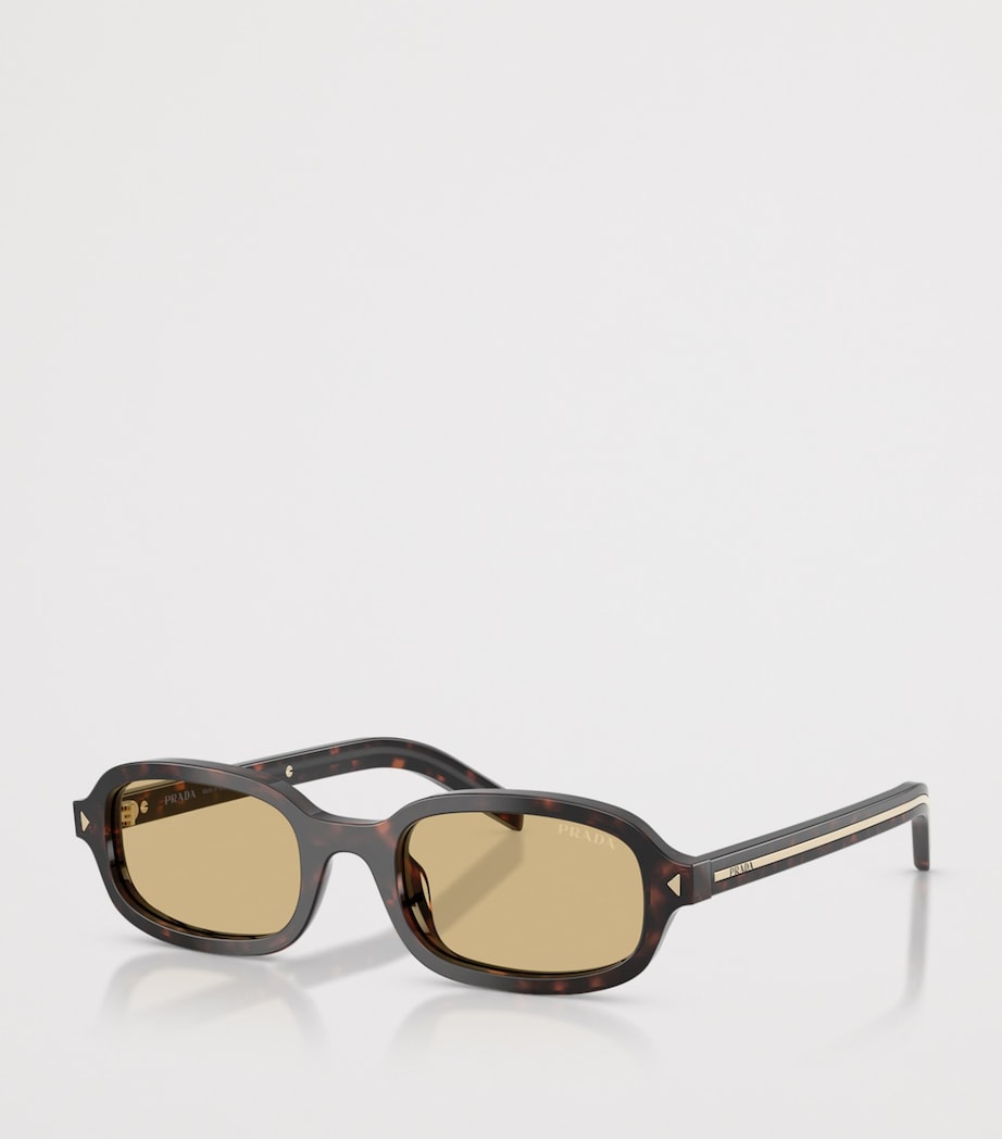 Prada Acetate Oval Sunglasses Brown Image 2