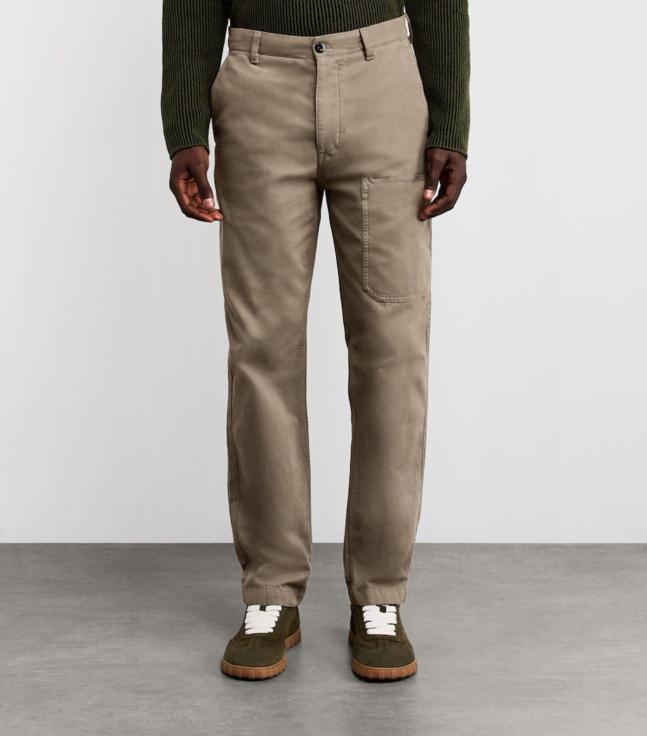 Cotton Drill Cargo Trousers 356 FALLEN ROCK Image 3