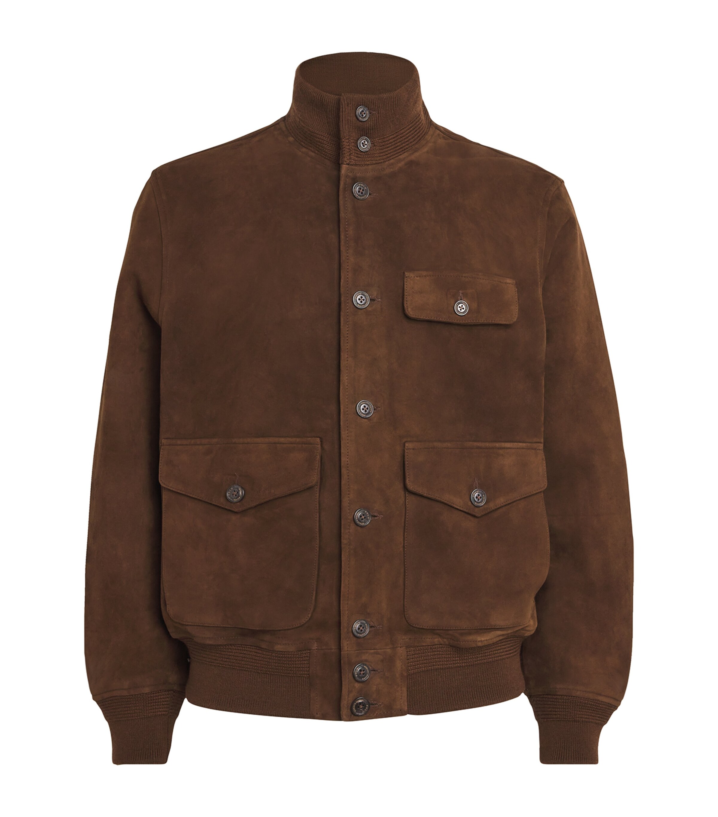 Suede Bomber Jacket BROWN Image 1