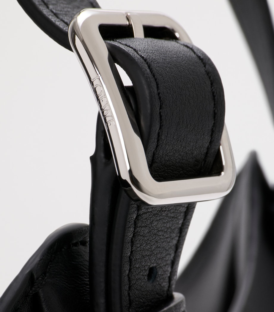 Leather Hammock Flip Tote Bag BLACK Image 7