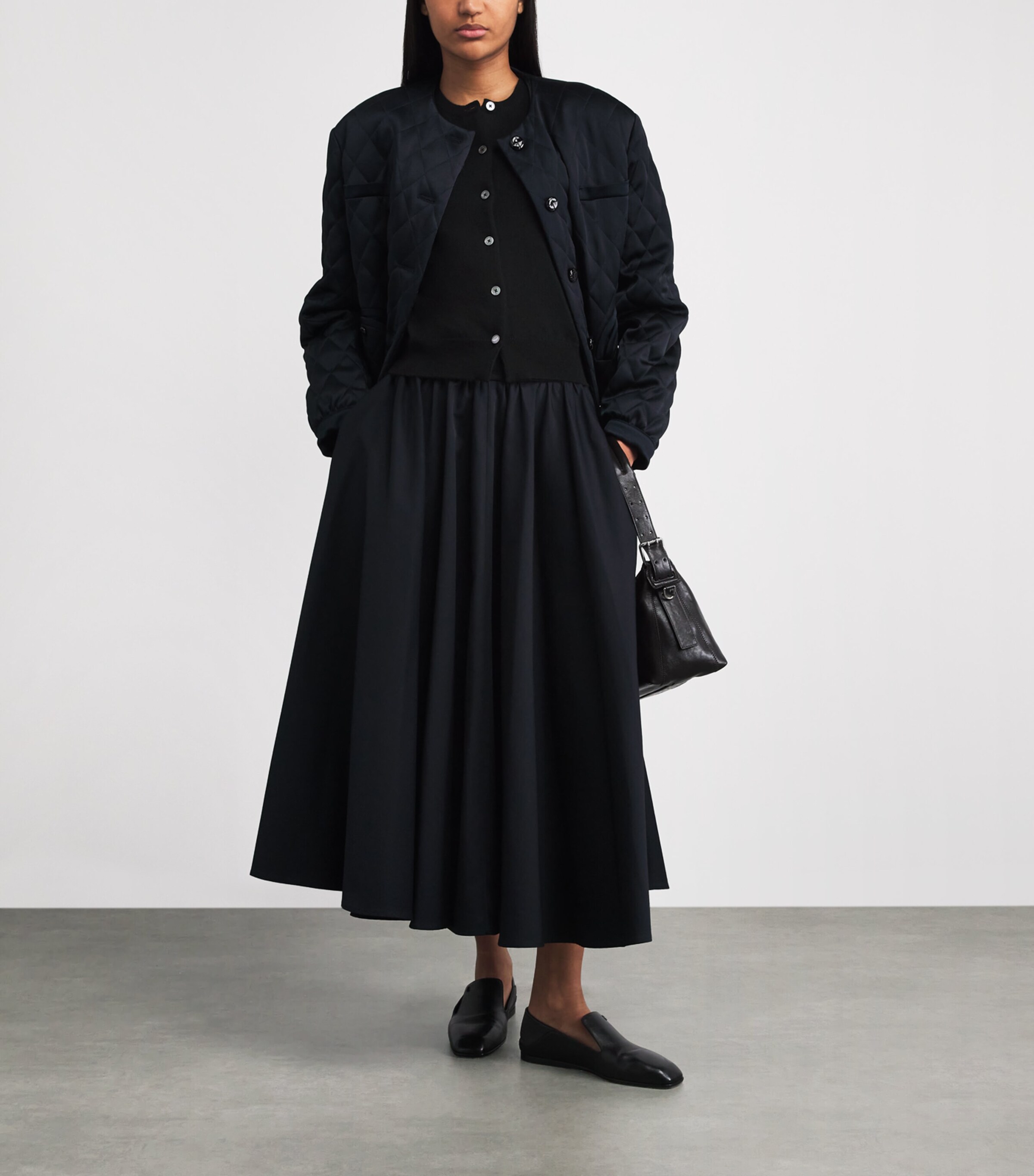 Johnstons Of Elgin Womens Cashmere Iris Cardigan Black Image 2