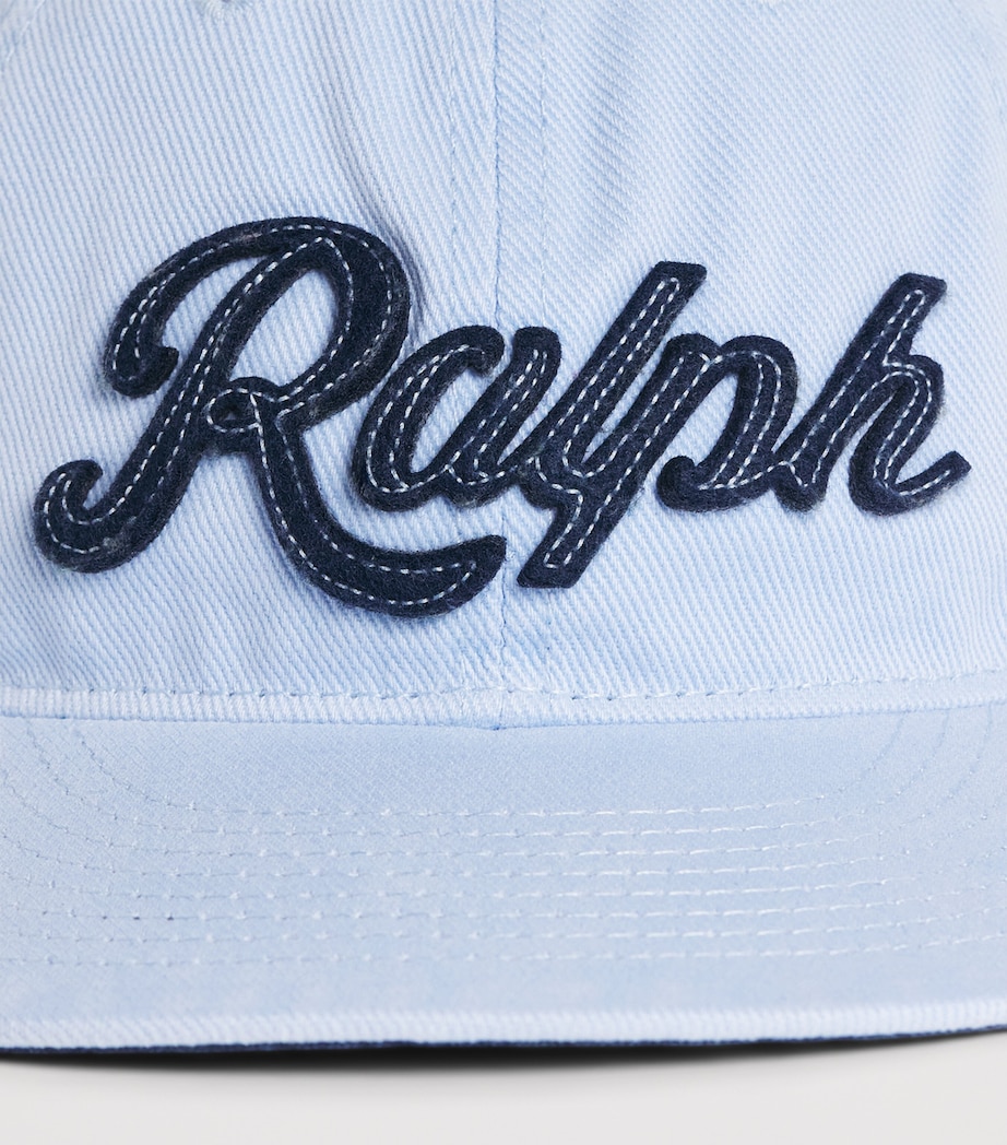 Polo Ralph Lauren Cotton Script Baseball Cap Pebble Blue Image 4