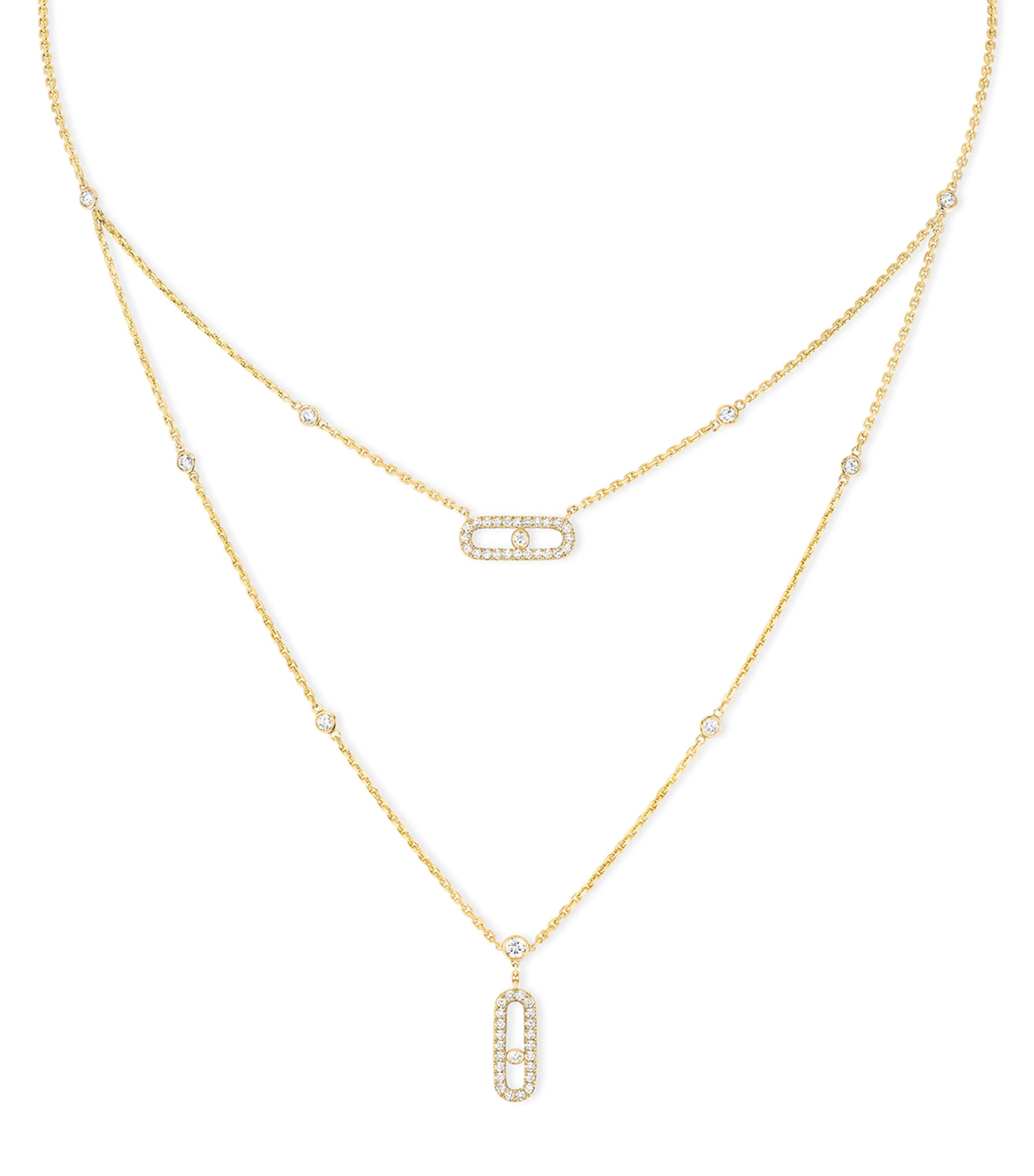 Yellow Gold and Diamond Move Uno Necklace YELLOW GOLD Image 1