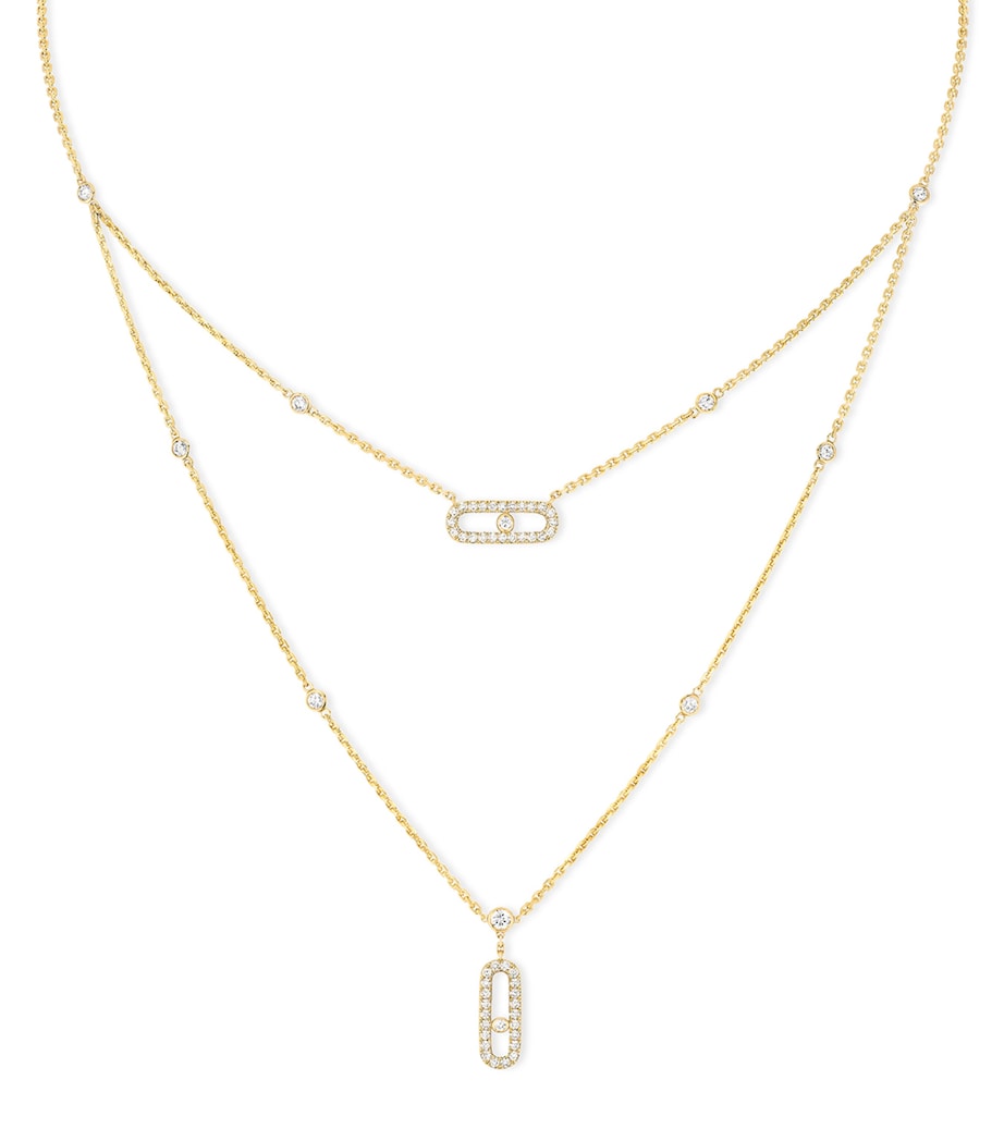Yellow Gold and Diamond Move Uno Necklace YELLOW GOLD Image 1