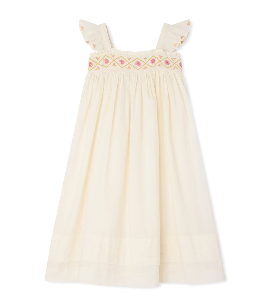 Bonpoint Cotton Laora Dress (10-14 Years) Upb Ecru Image 1