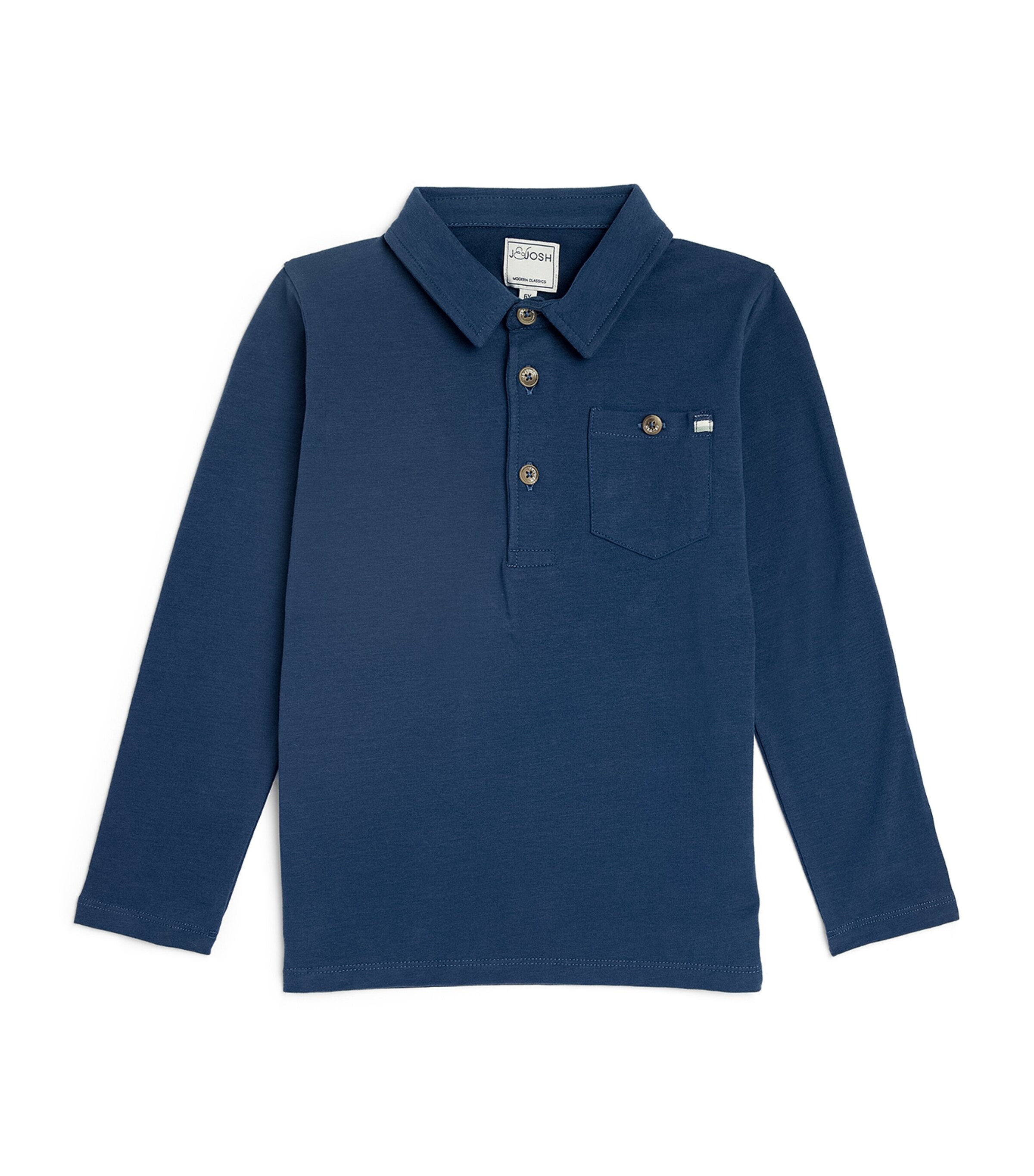 Shop J & Josh Long-sleeve Polo Shirt In Navy