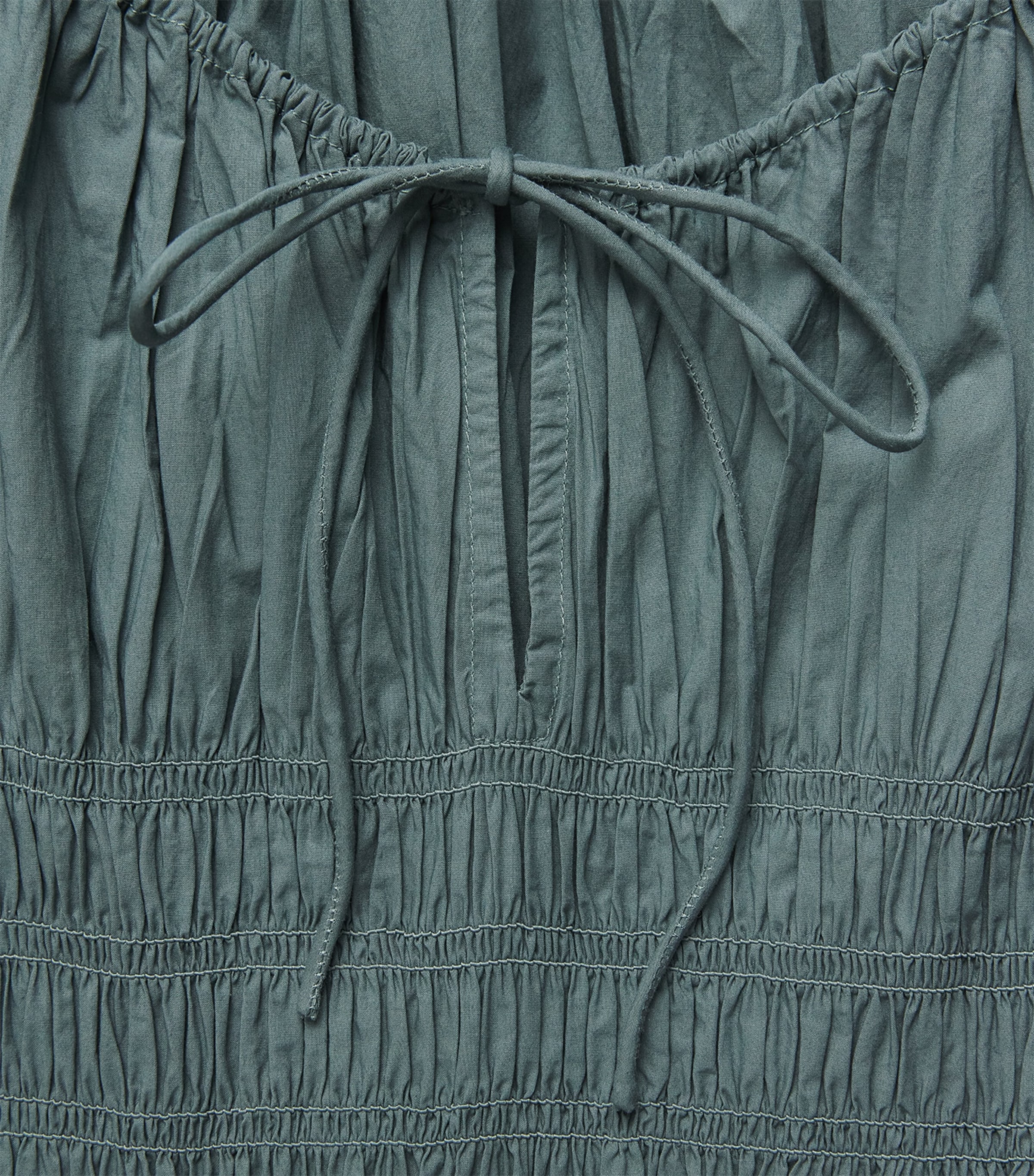 DÔEN Womens Organic Cotton Quinn Midi Dress Lagoon Image 5