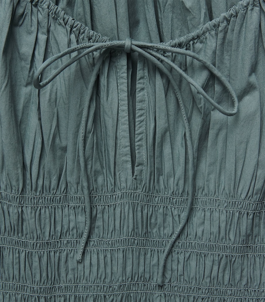DÔEN Womens Organic Cotton Quinn Midi Dress Lagoon Image 5