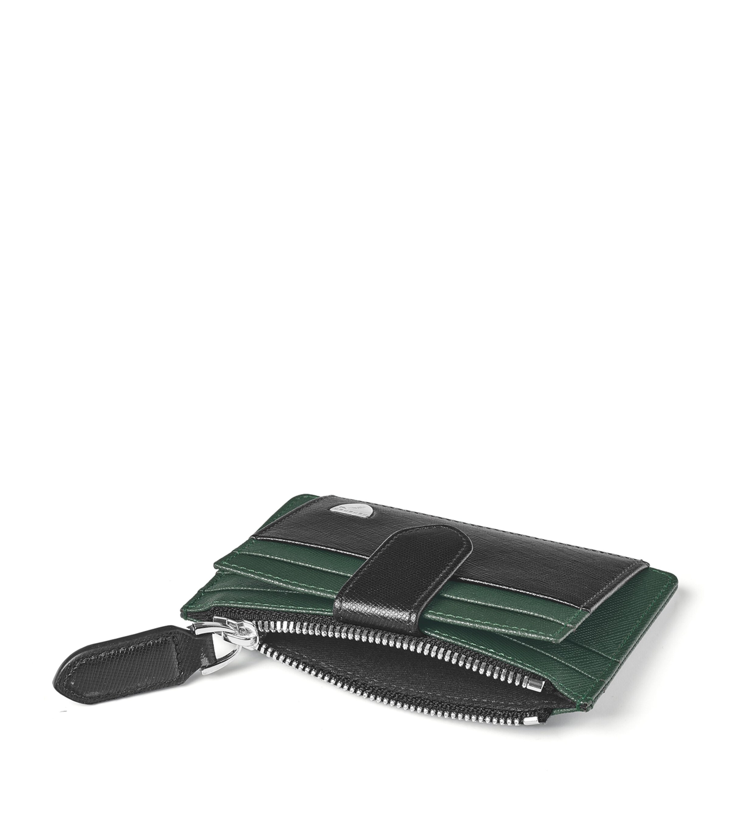 Aspinal Of London Leather Zip-Up Card Holder Black Image 4