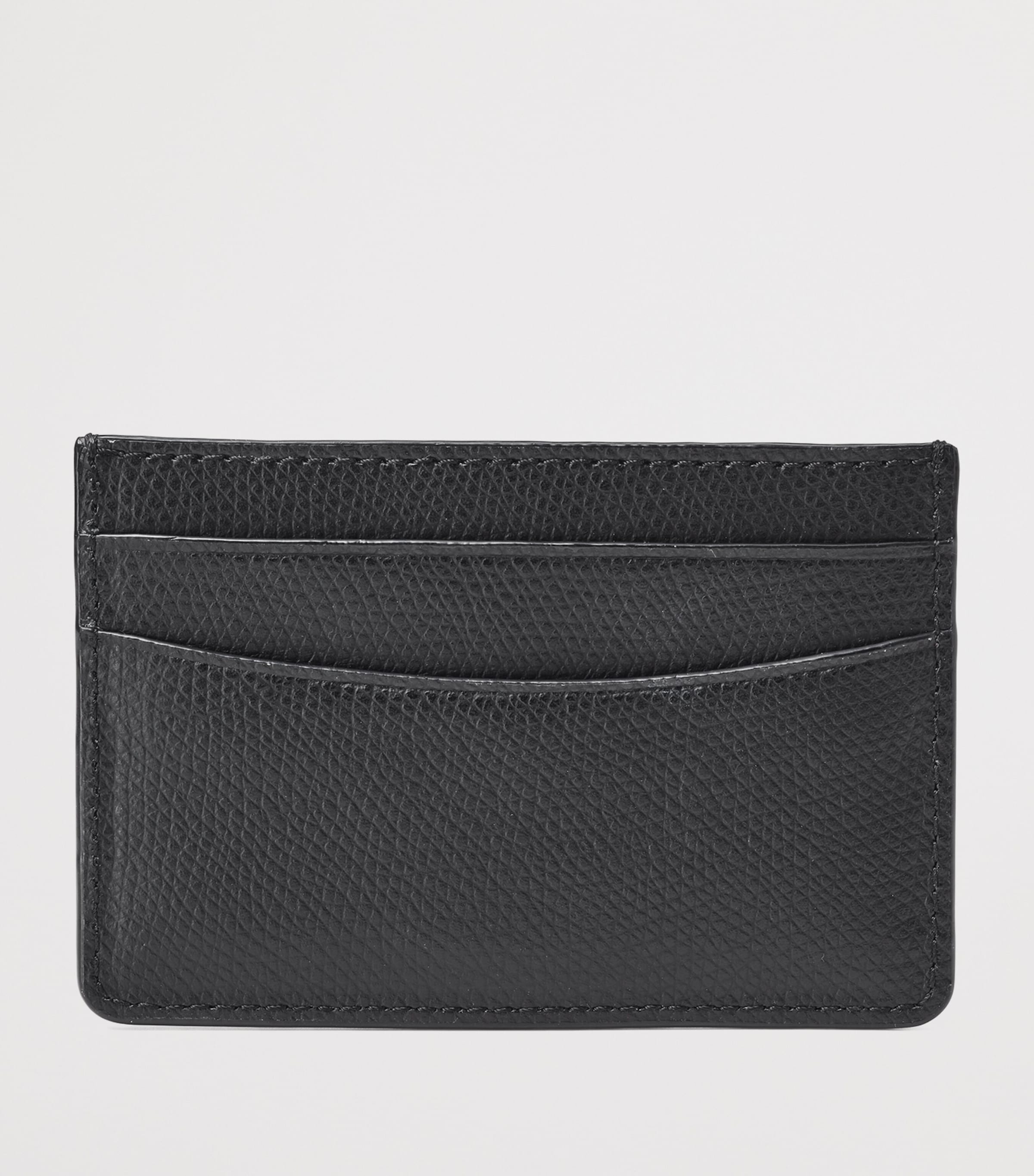 Slim Leather Card Holder BLACK Image 2