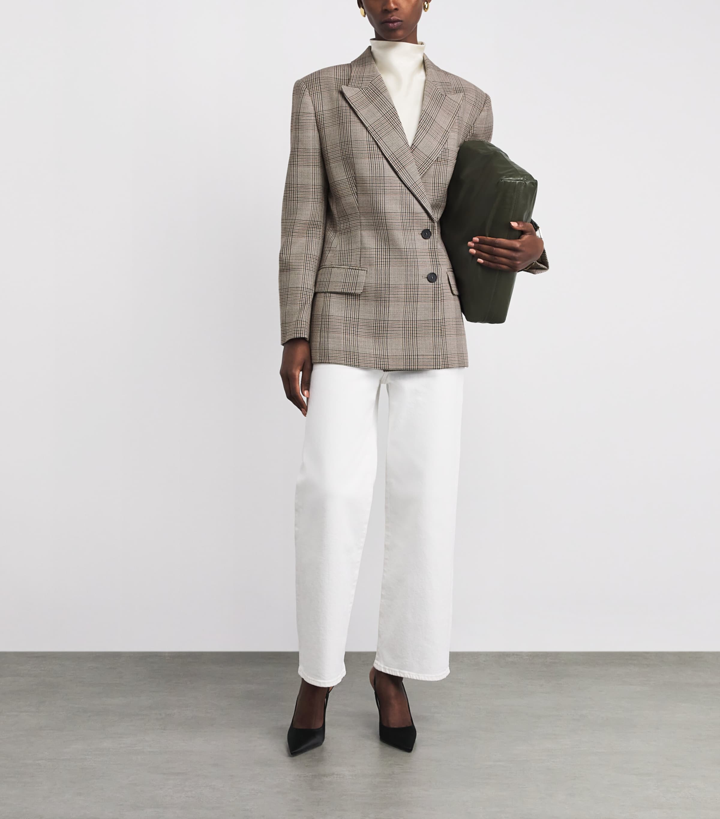 Wool Aretha Blazer  BROWN PLAID Image 2