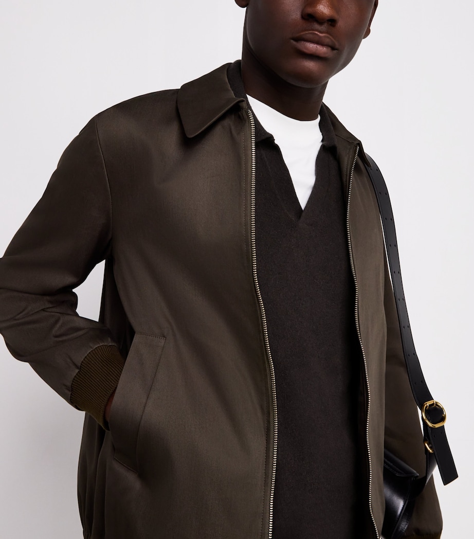 Cashmere Johnny Collar Polo Shirt DKBRN Image 6