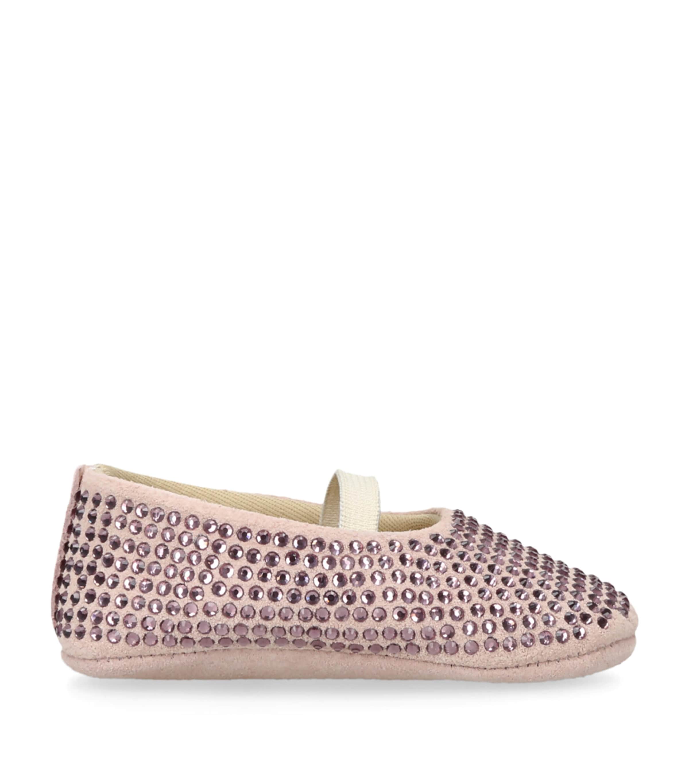 Babywalker Crystal-embellished Mary Janes In Pink