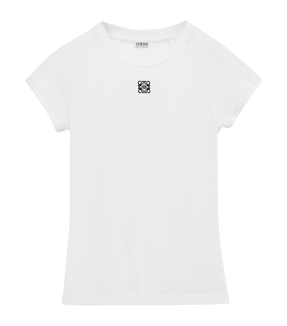 LOEWE Womens Anagram Logo T-Shirt White Image 1