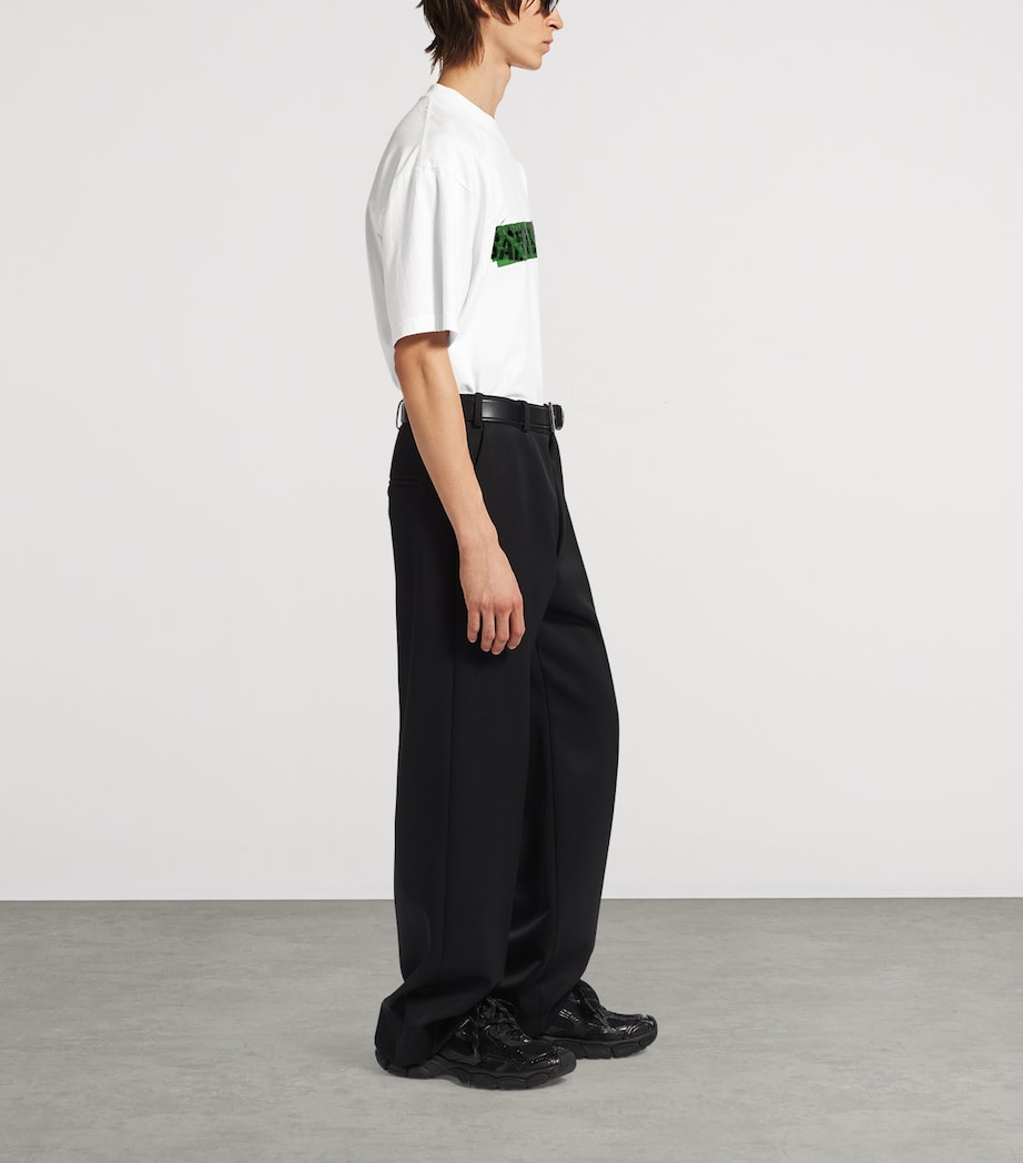 Balenciaga Mens Cotton Messy Spray T-Shirt Image 4