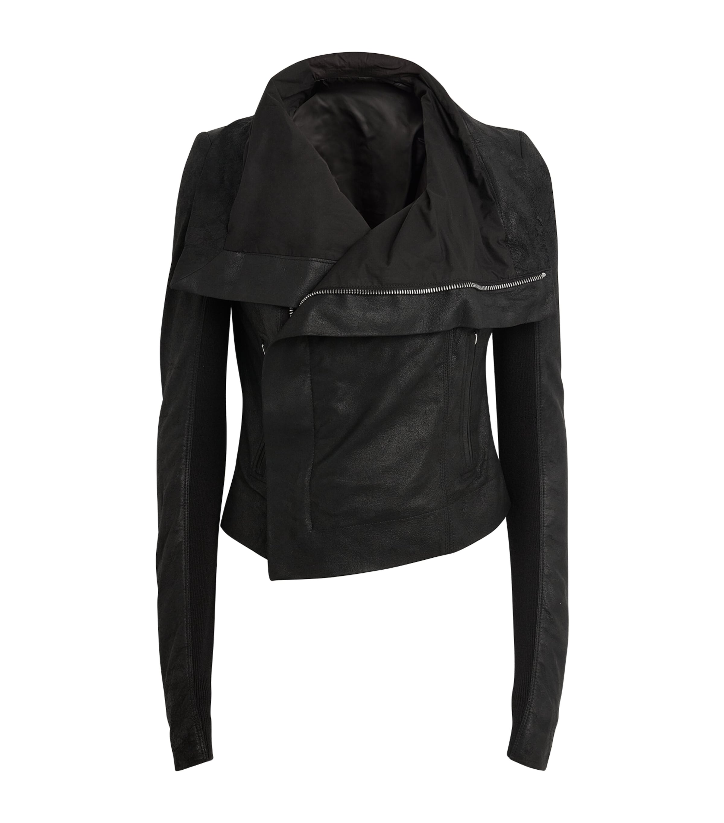 RICK OWENS LEATHER PORTERVILLE BIKER JACKET 