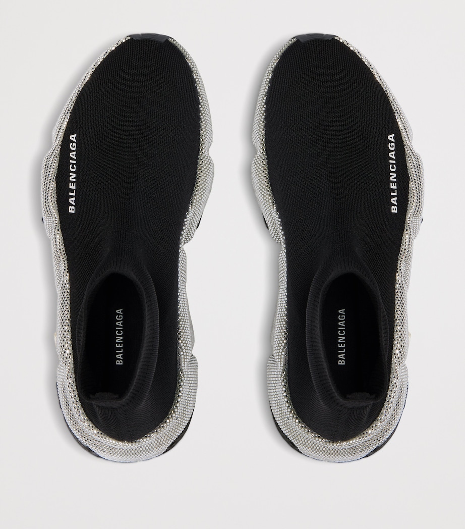 Balenciaga Rhinestone-Embellished Speed High-Top Sneakers Image 4