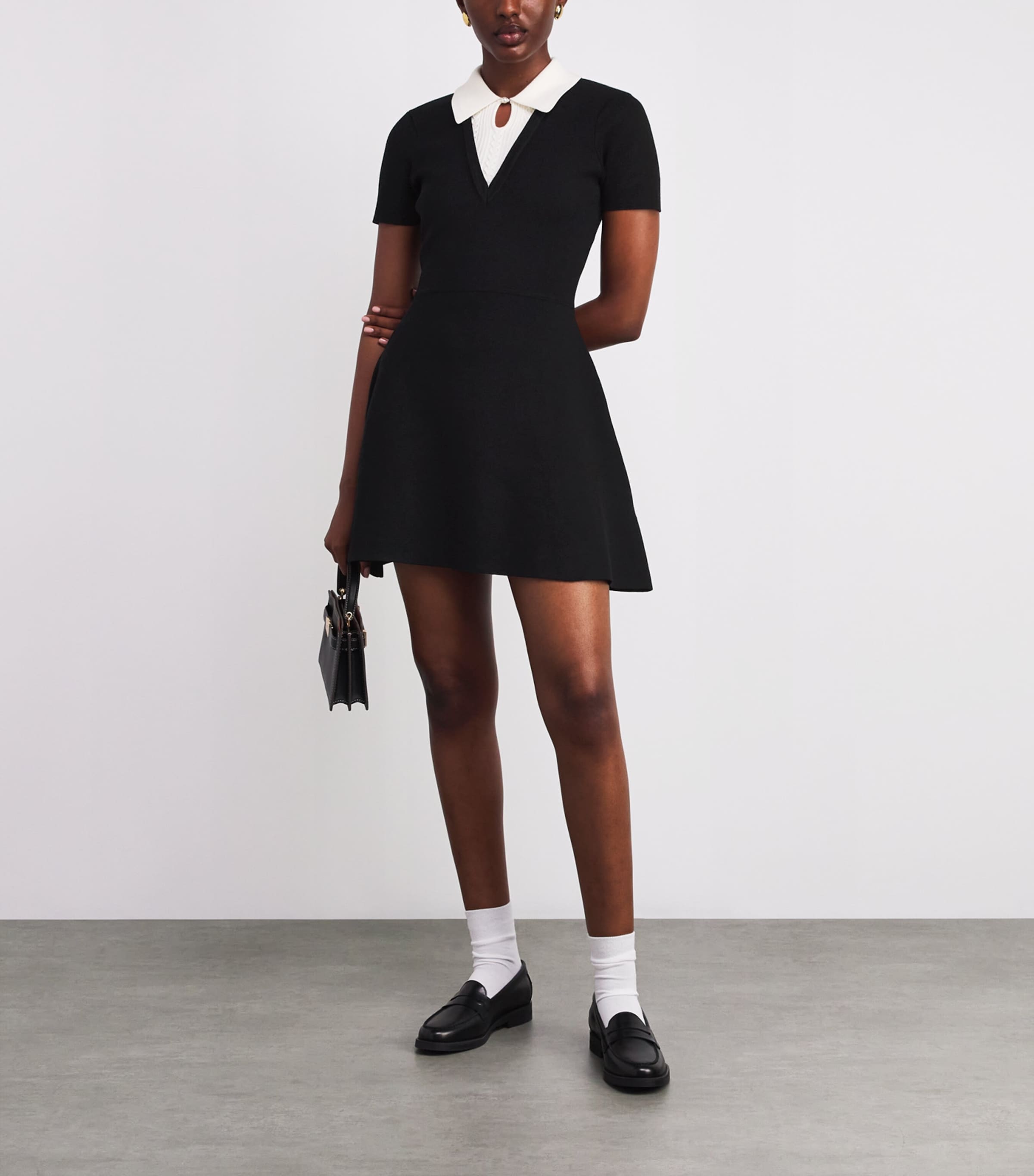 Skater Mini Dress BLACK Image 2