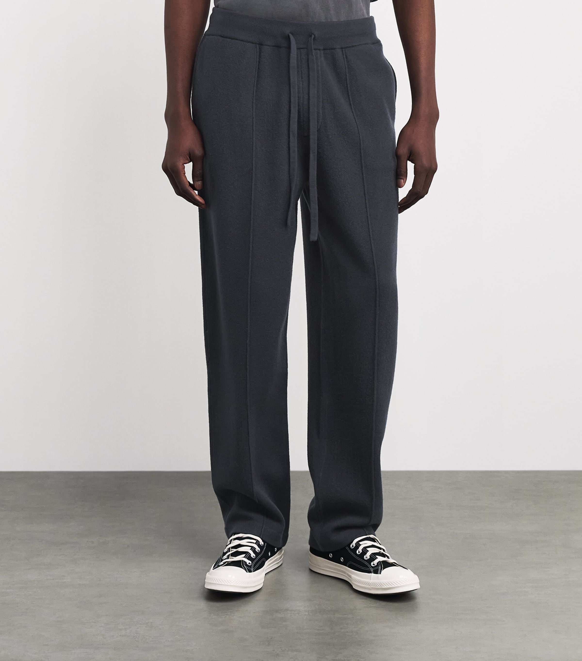 PAIGE Mens Knitted Cremonesi Sweatpants Storm Image 4