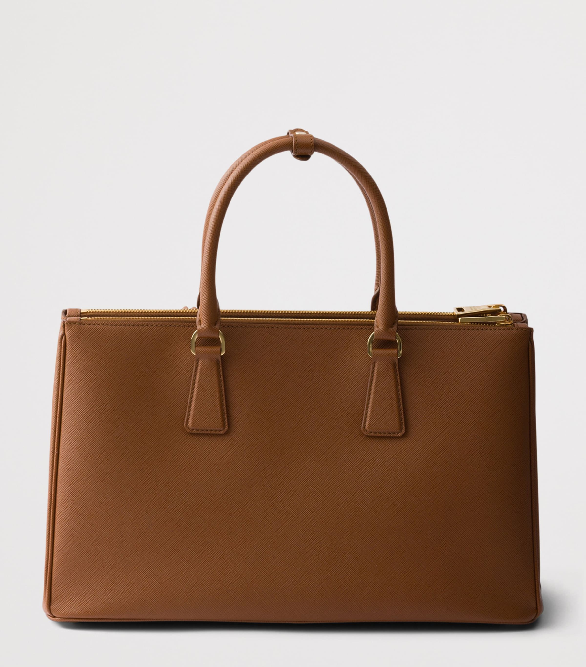 Prada Large Saffiano Leather Galleria Top-Handle Bag Brown Image 3