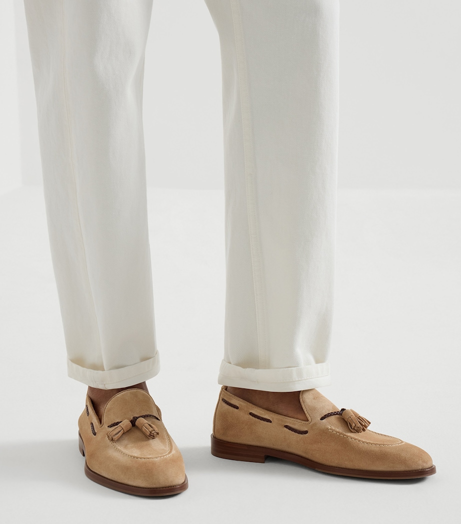Brunello Cucinelli Suede Tassel Loafers Image 2