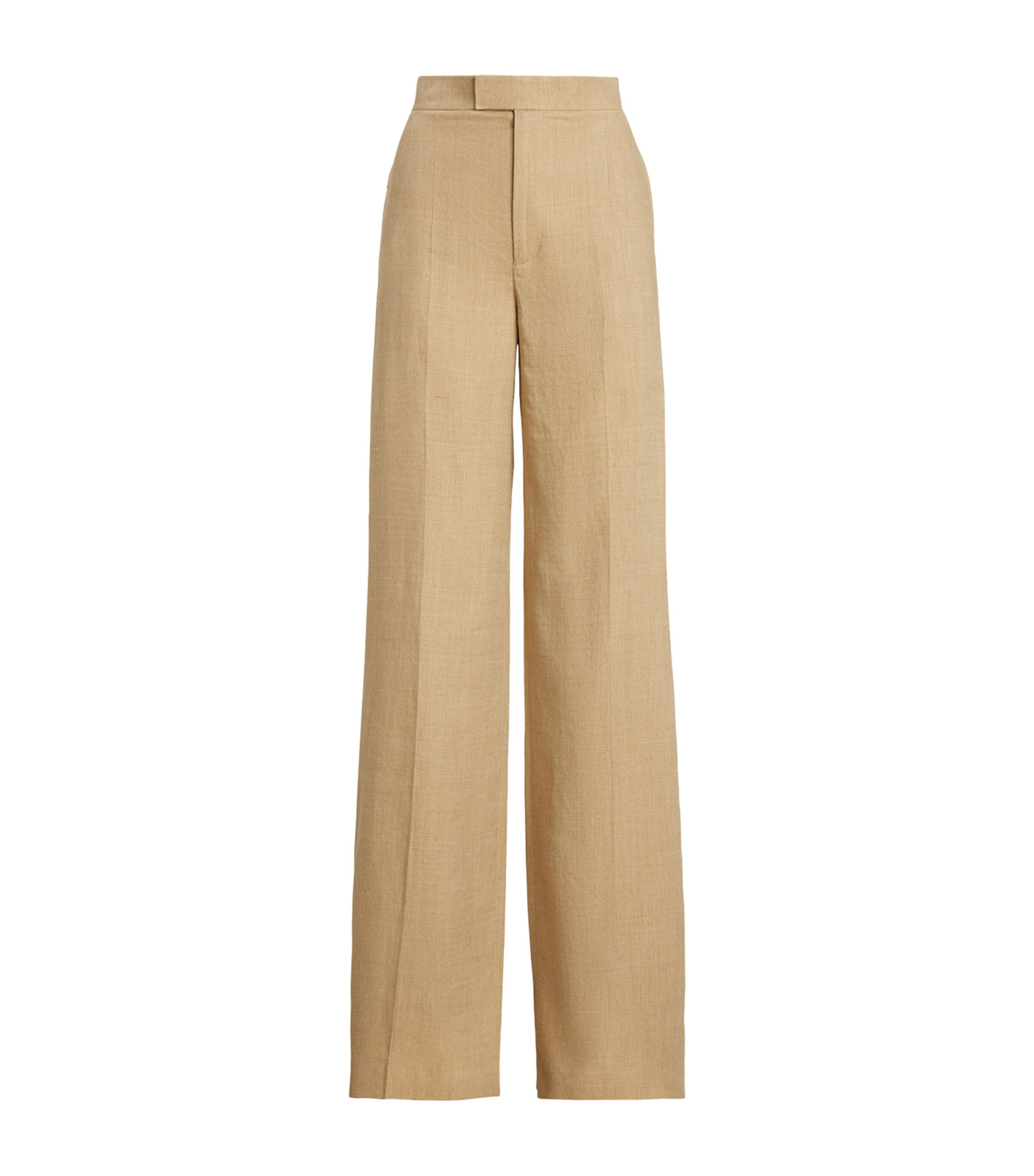 Shop Polo Ralph Lauren Silk-linen Dean Trousers In Beige