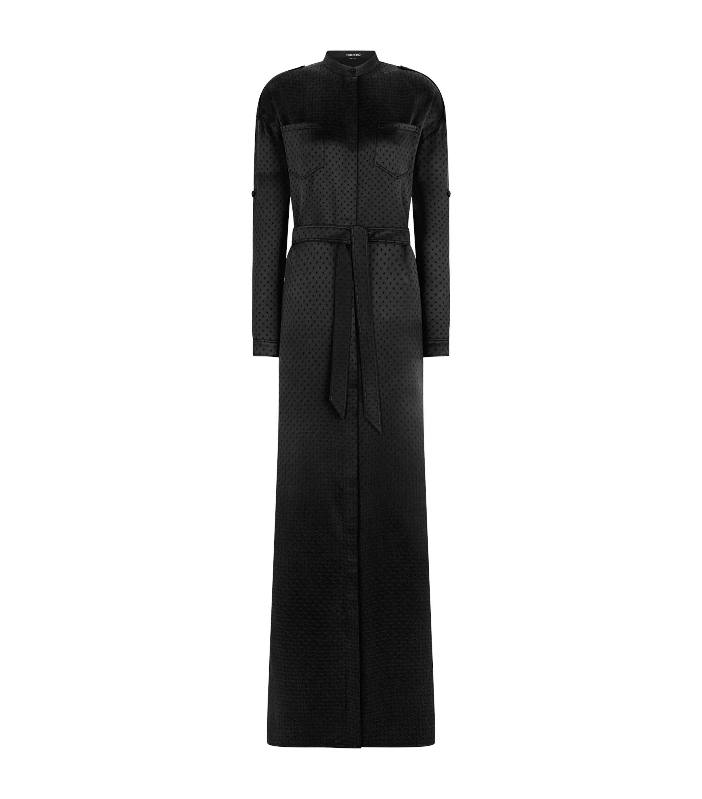 TOM FORD Womens Polka Dot Military Maxi Dress Naa Image 1