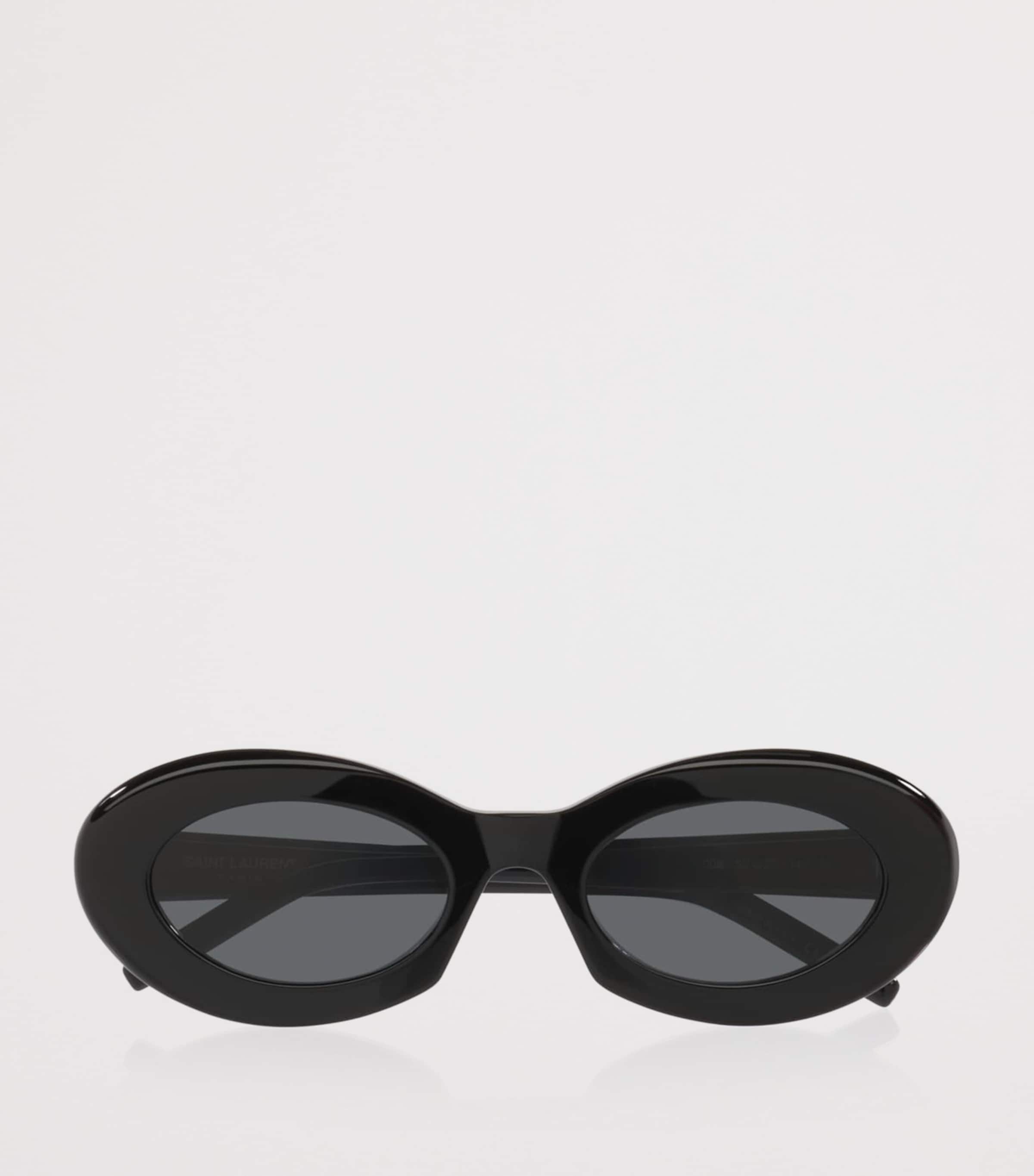 Saint Laurent SL 594 Oval Sunglasses Black Image 5