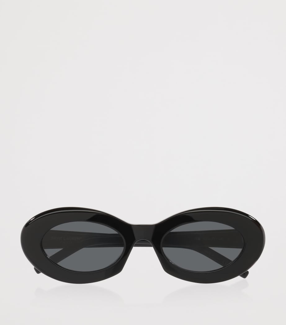 Saint Laurent SL 594 Oval Sunglasses Black Image 5