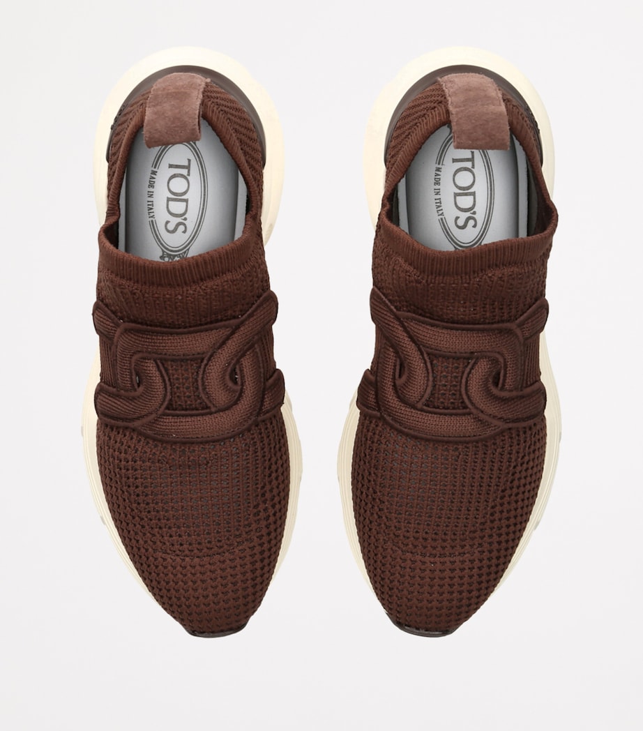 Tod's Sport Run 54c Calzino Sneaker Brown Image 4