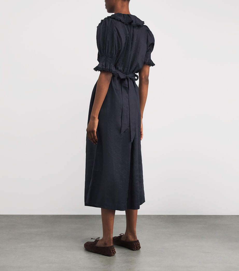 Ramie Harriette Midi Dress NIGHT SKY Image 3